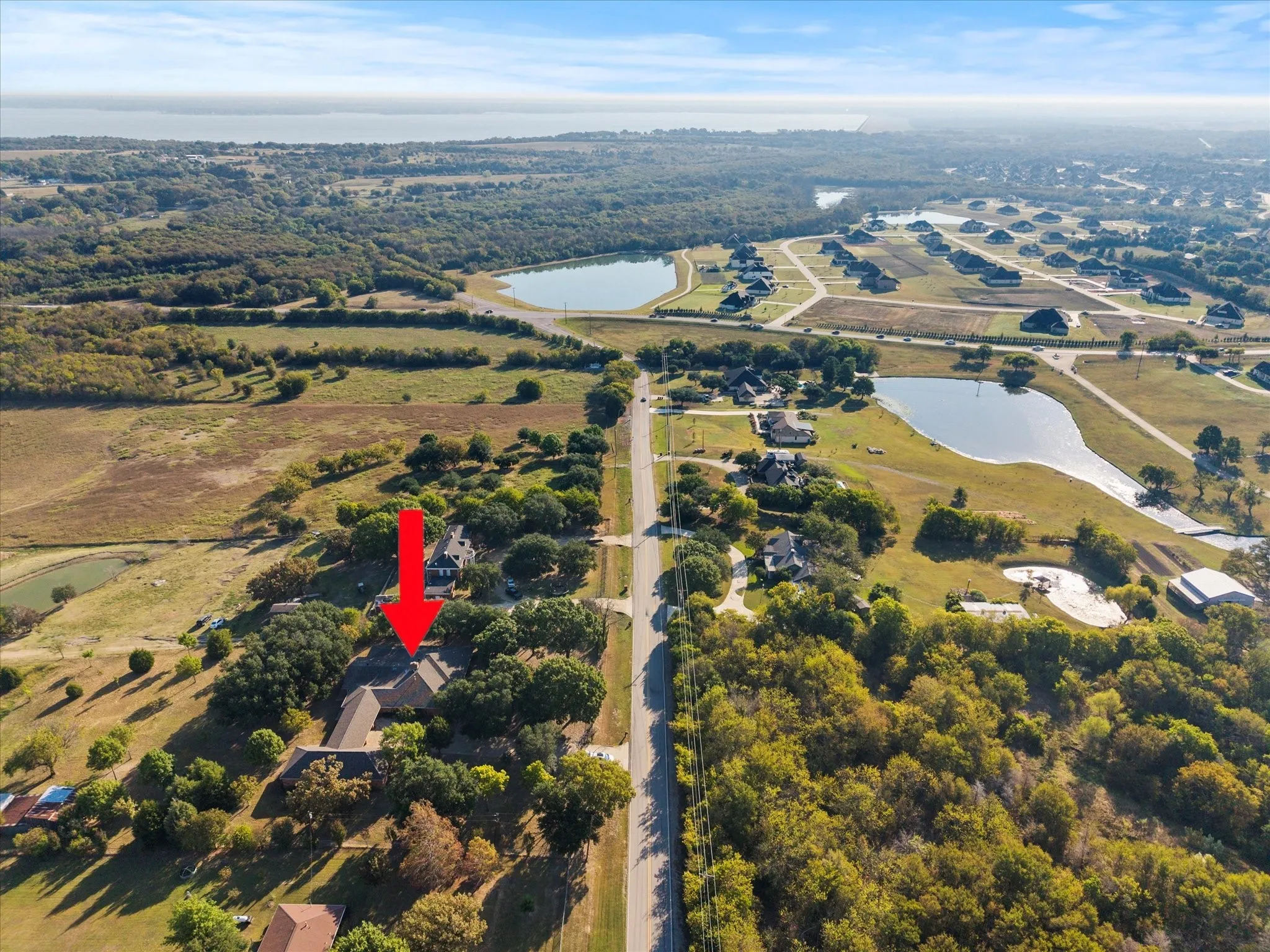 Aerial looking South