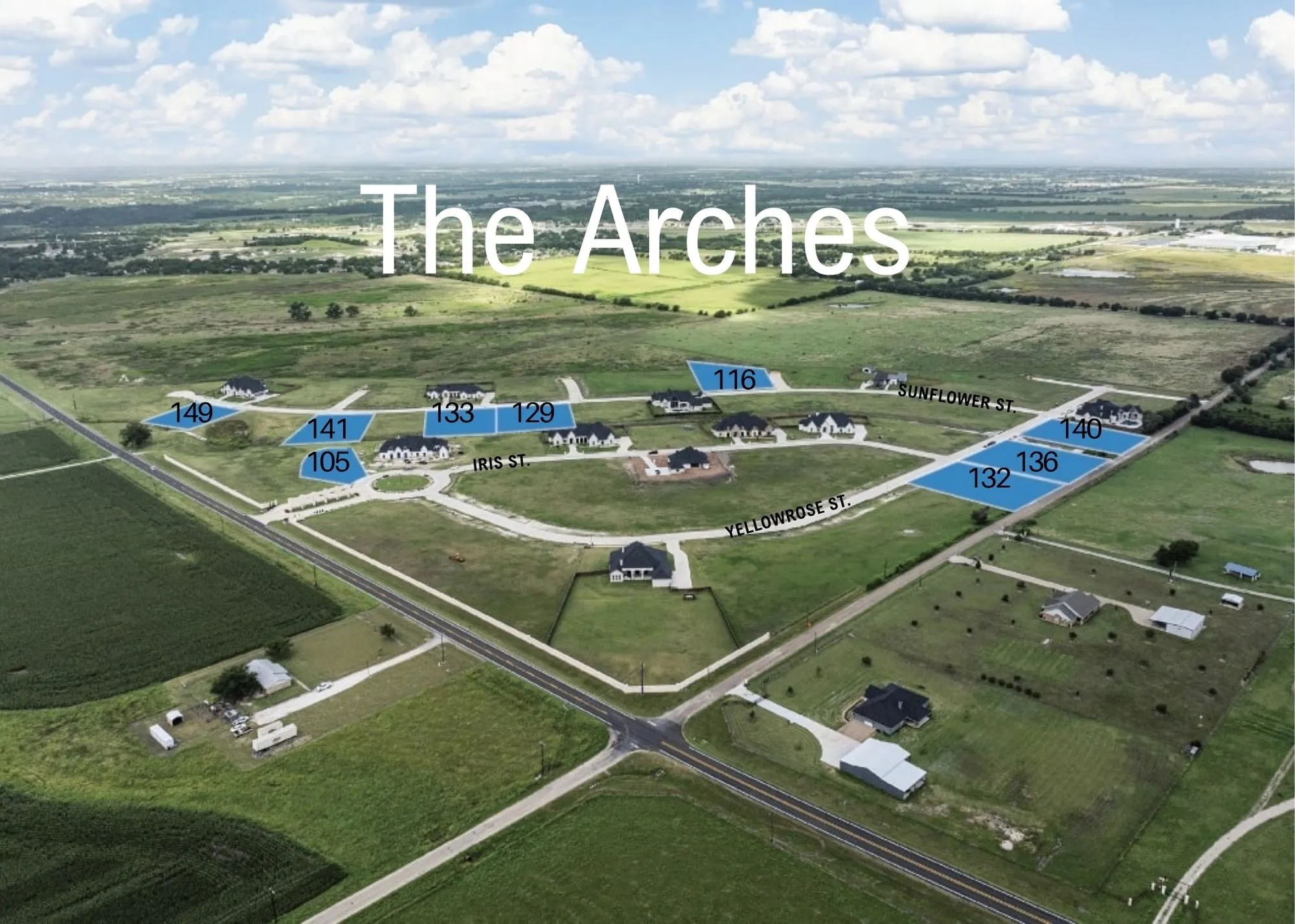 Aerial view of property and surrounding area