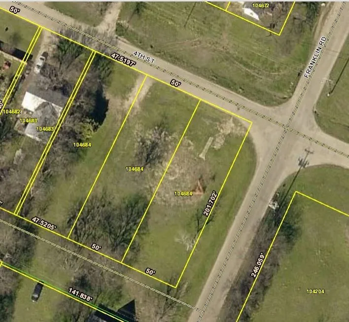 Map of property location with property parcel outlined