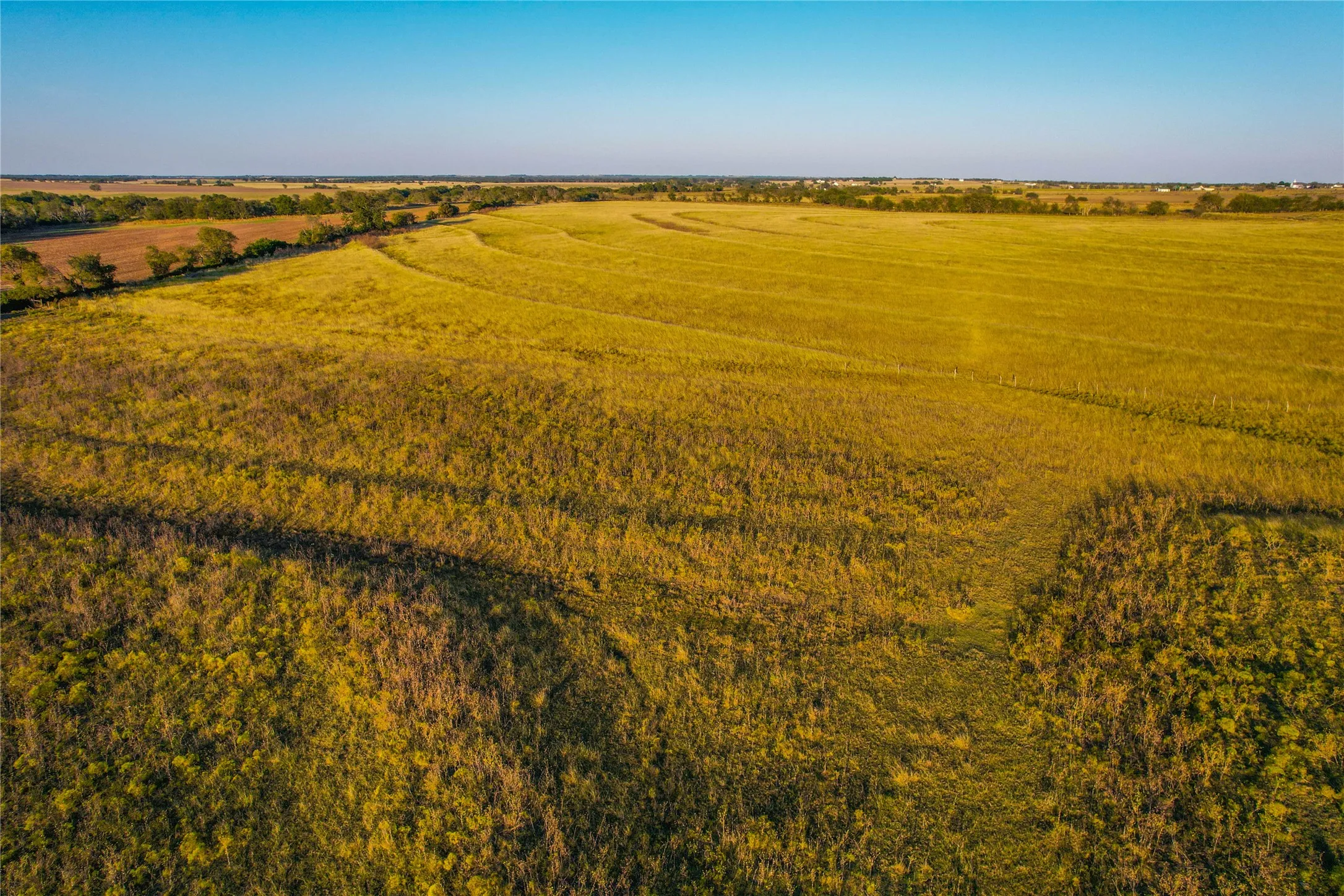 Aerial view of sparsely populated area