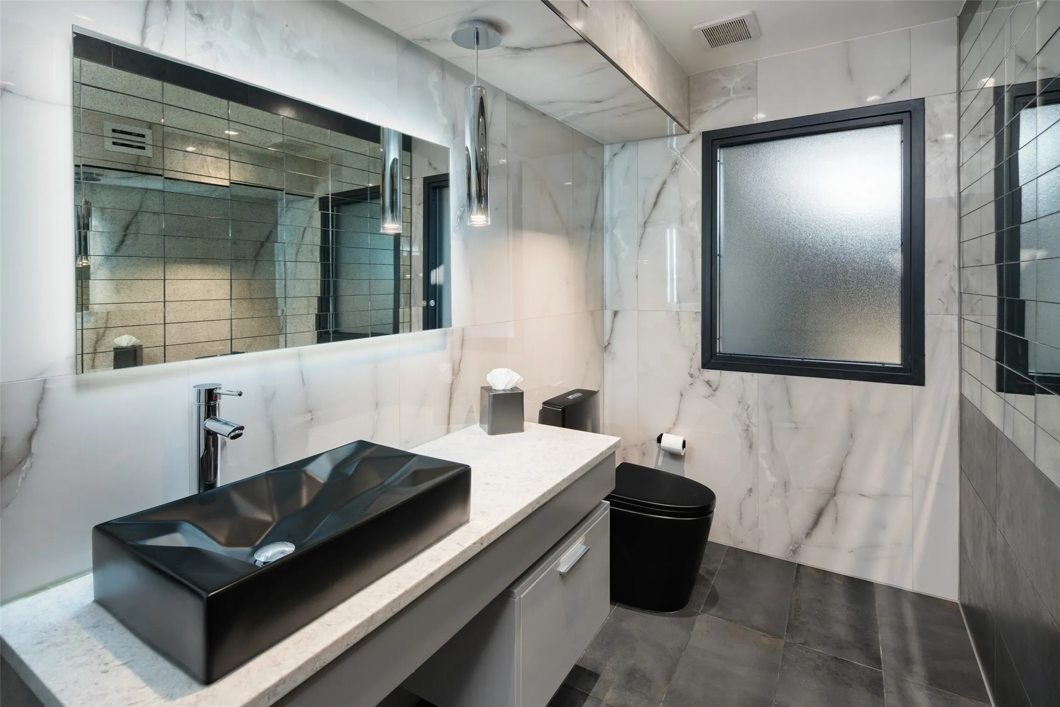 Guest half bath...