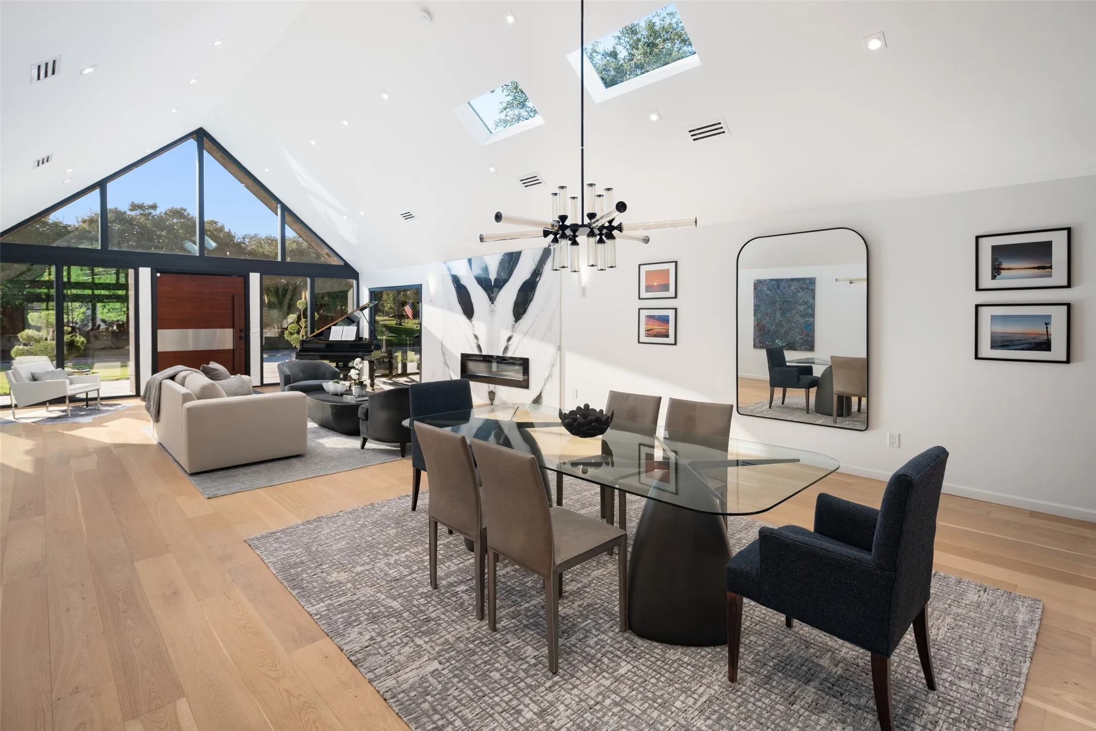 Entertain in the open concept living and dining area...