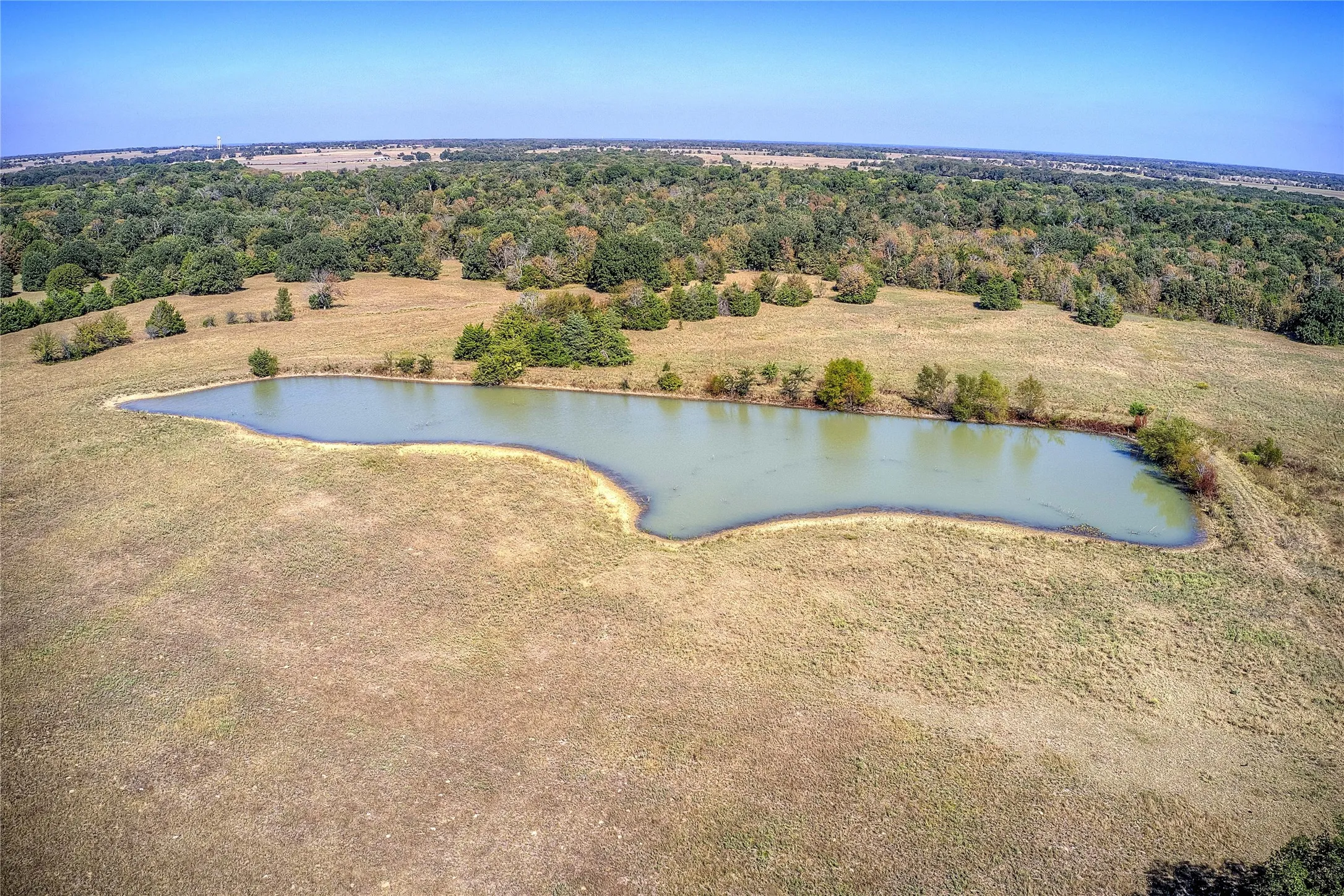 Large pond perfect for fishing or livestock.