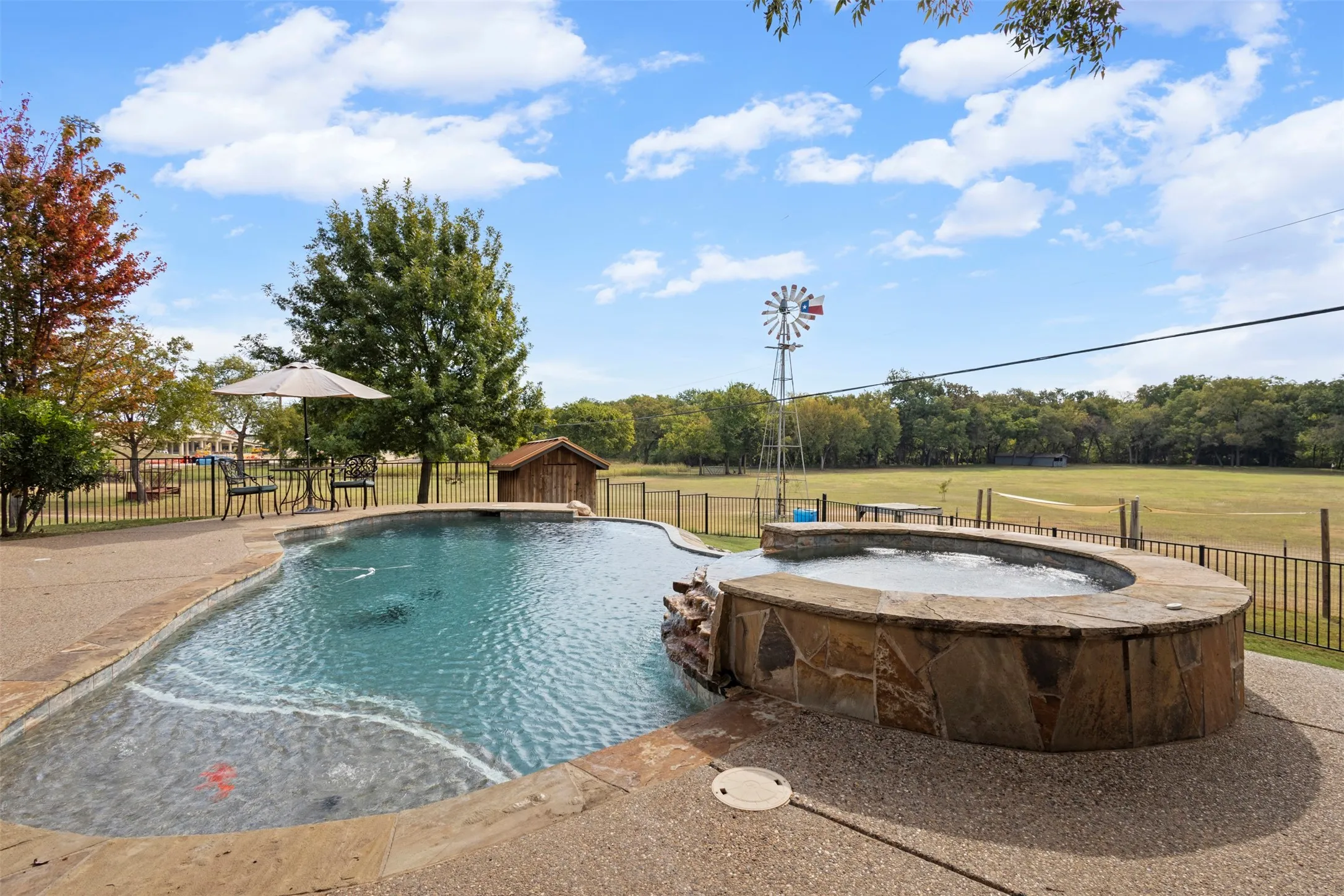Relax by the beautiful pool and spa