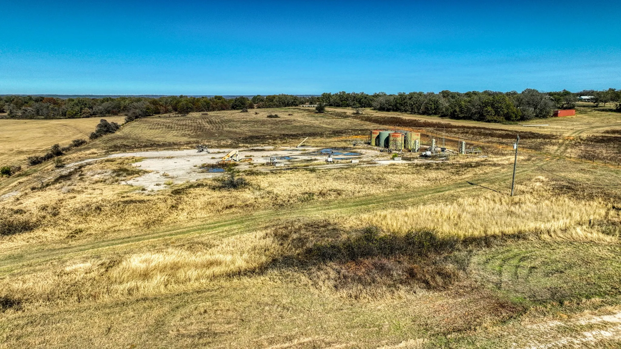 Aerial view of sparsely populated area