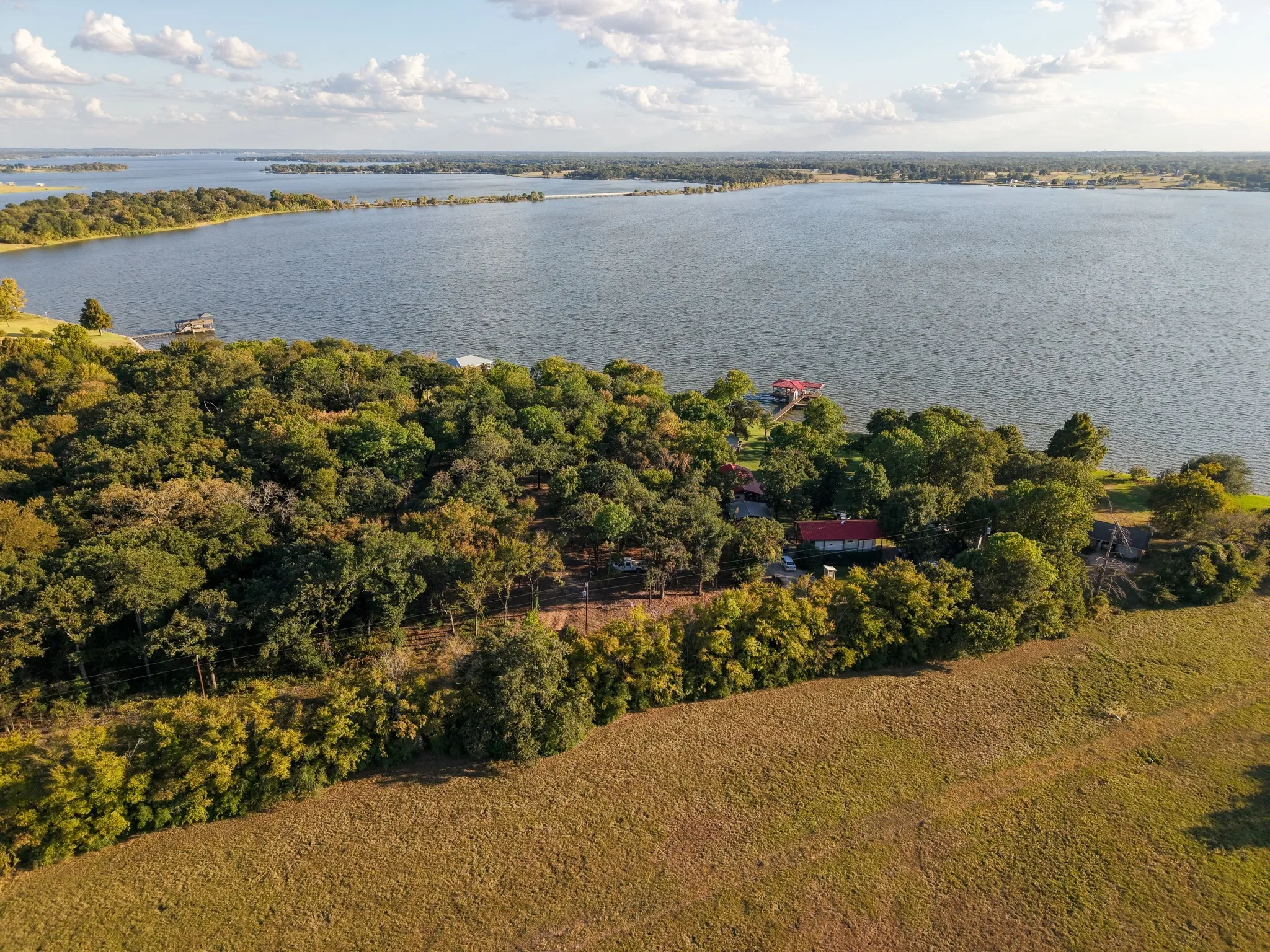Bird's eye view of a large body of water