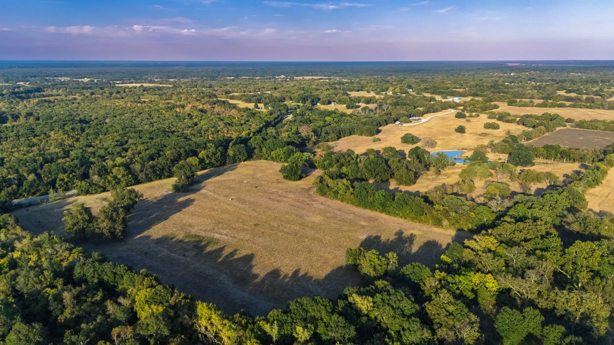 pasture and lake