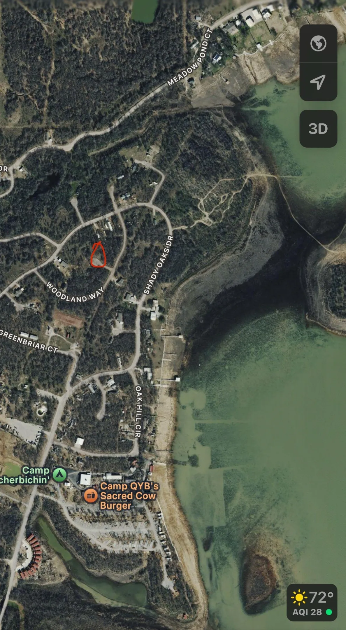 lot marked in red.