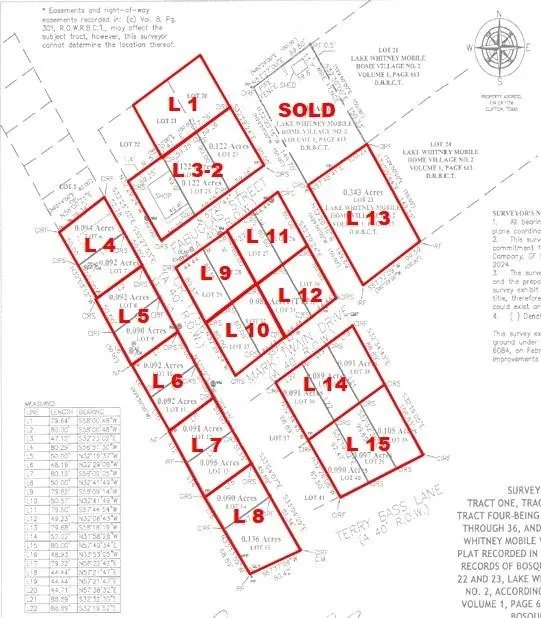 Map of parcels