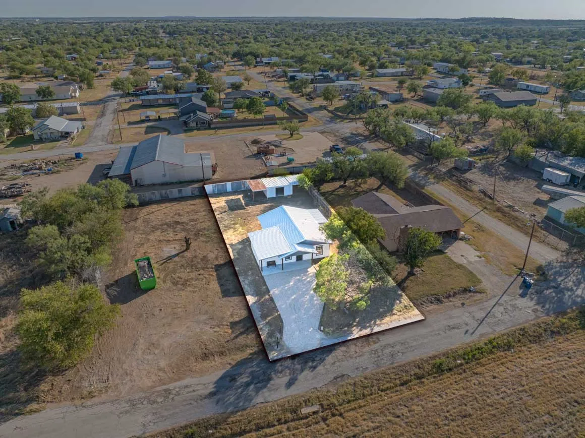 View from above of property