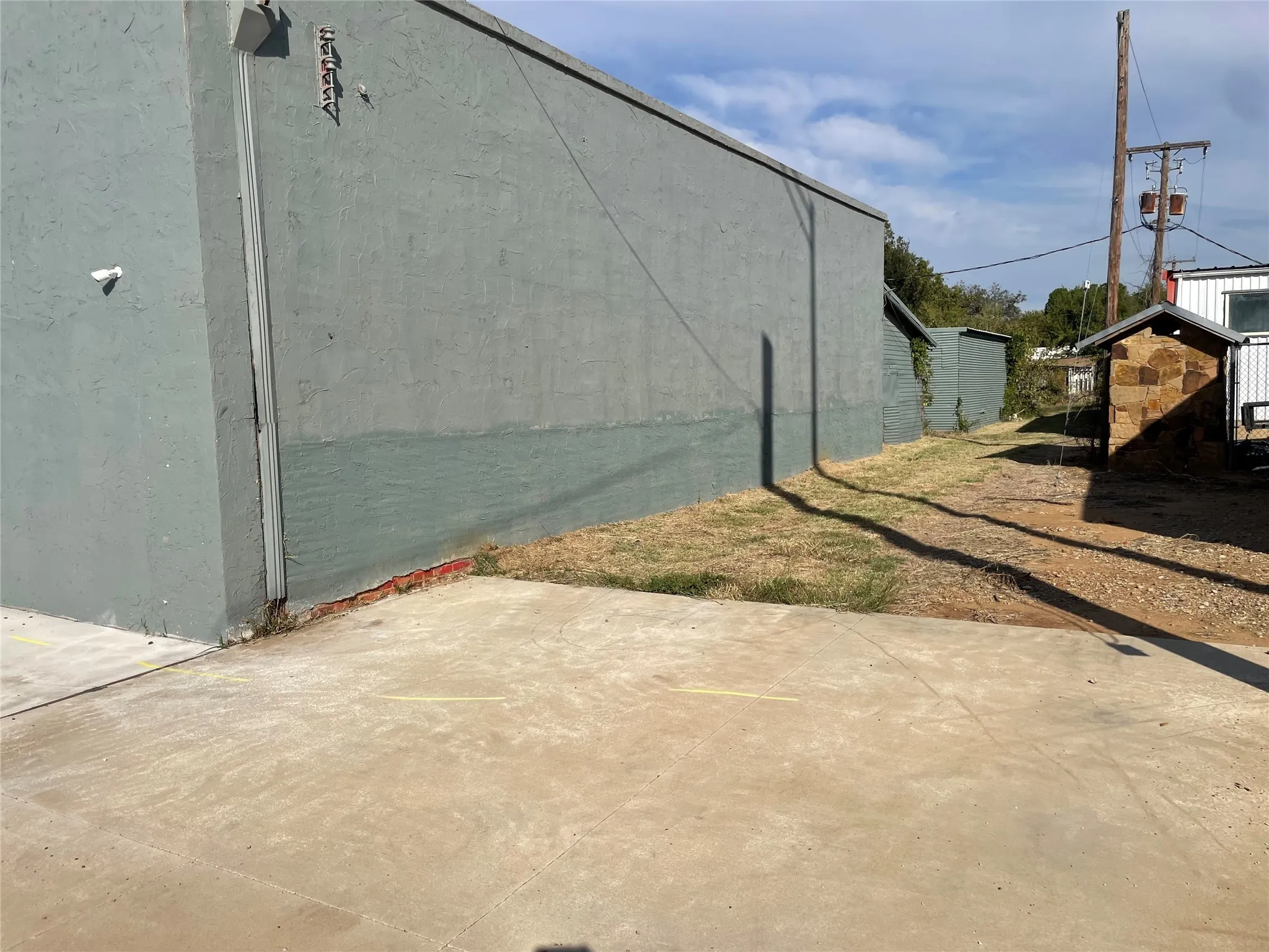 South side of property
