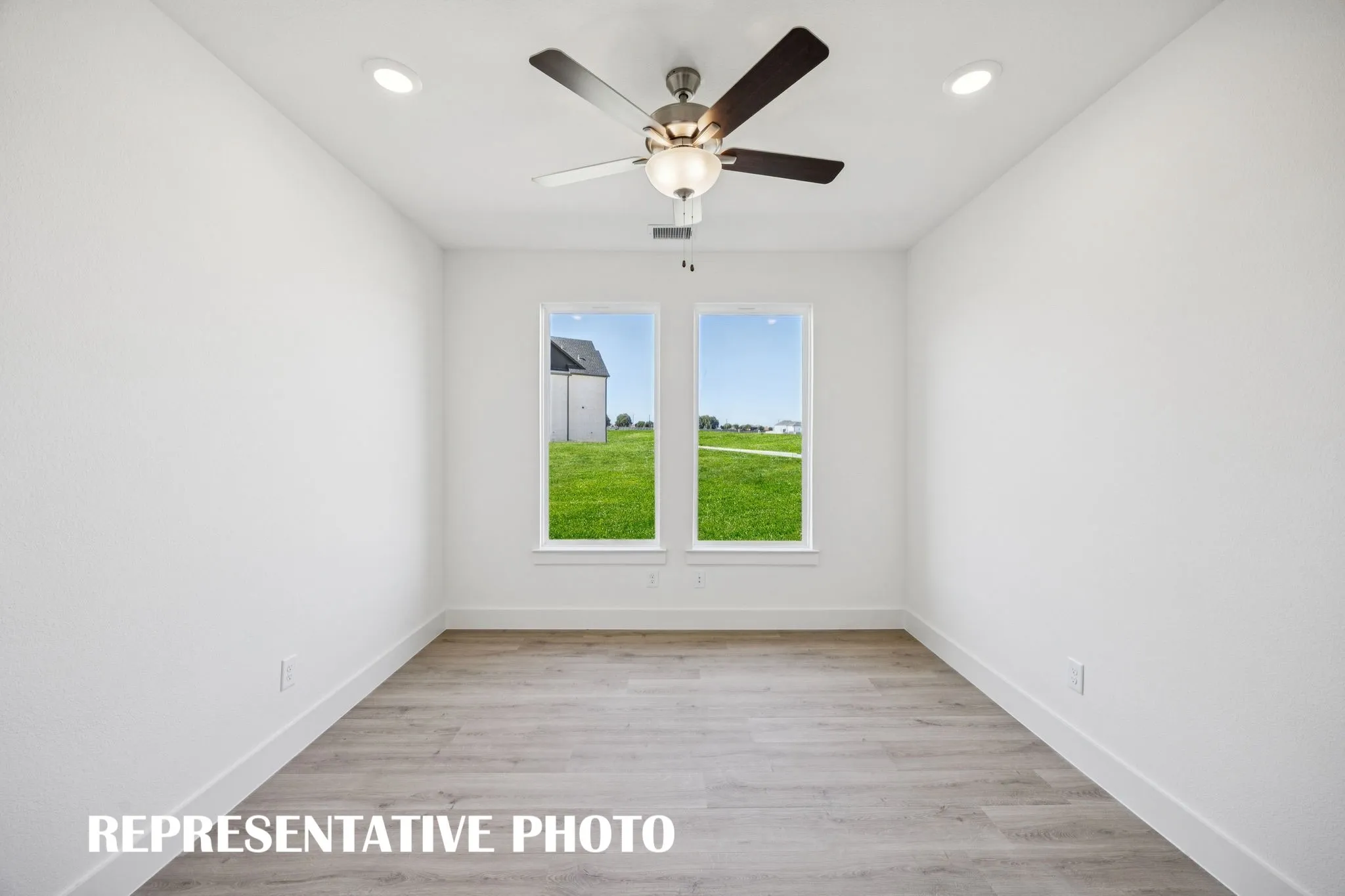 The professional working from home will appreciate the privacy this main floor home office provides. REPRESENTATIVE PHOTO