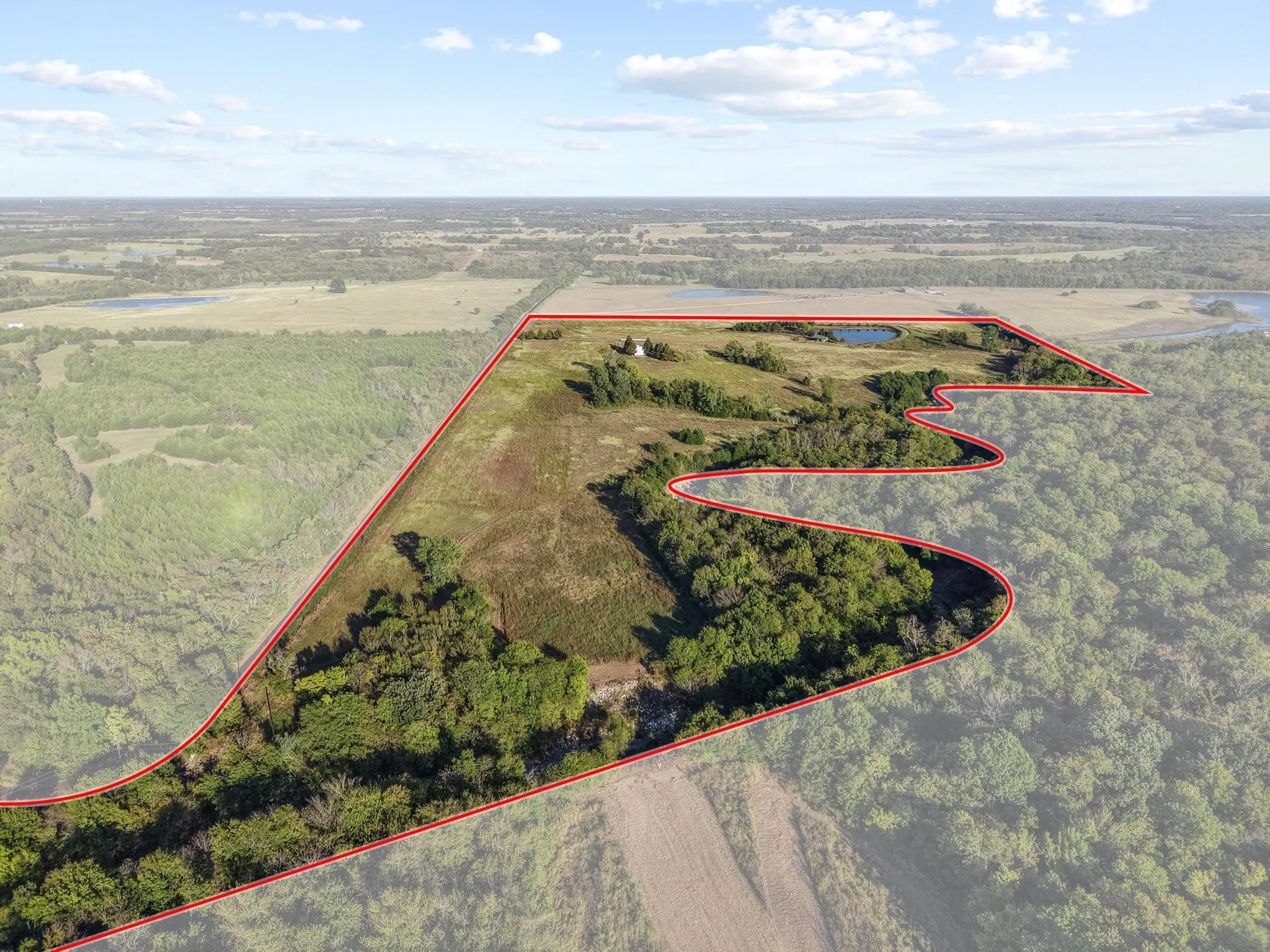 Southern property boundary follows Wafer Creek