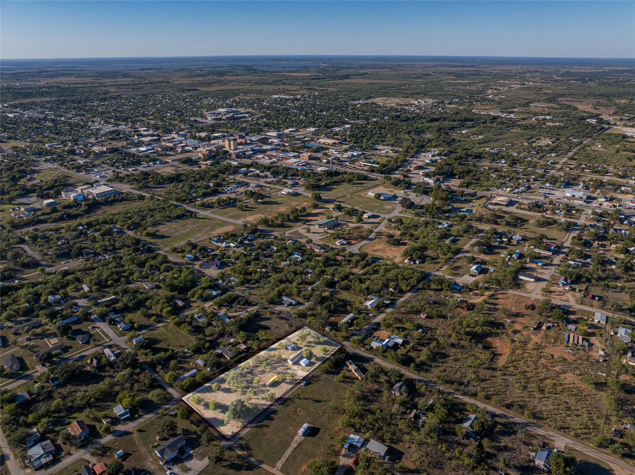Aerial overview of property's location