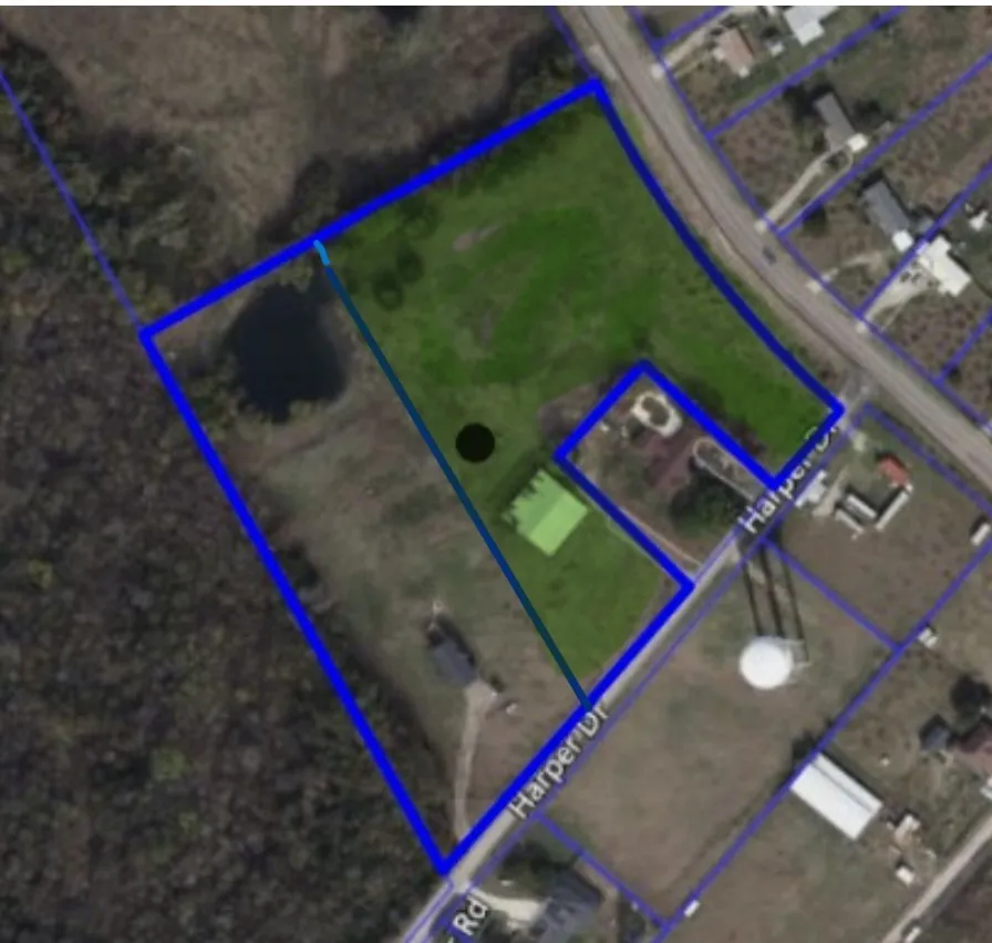 The green highlighted area is approximately 5 acres