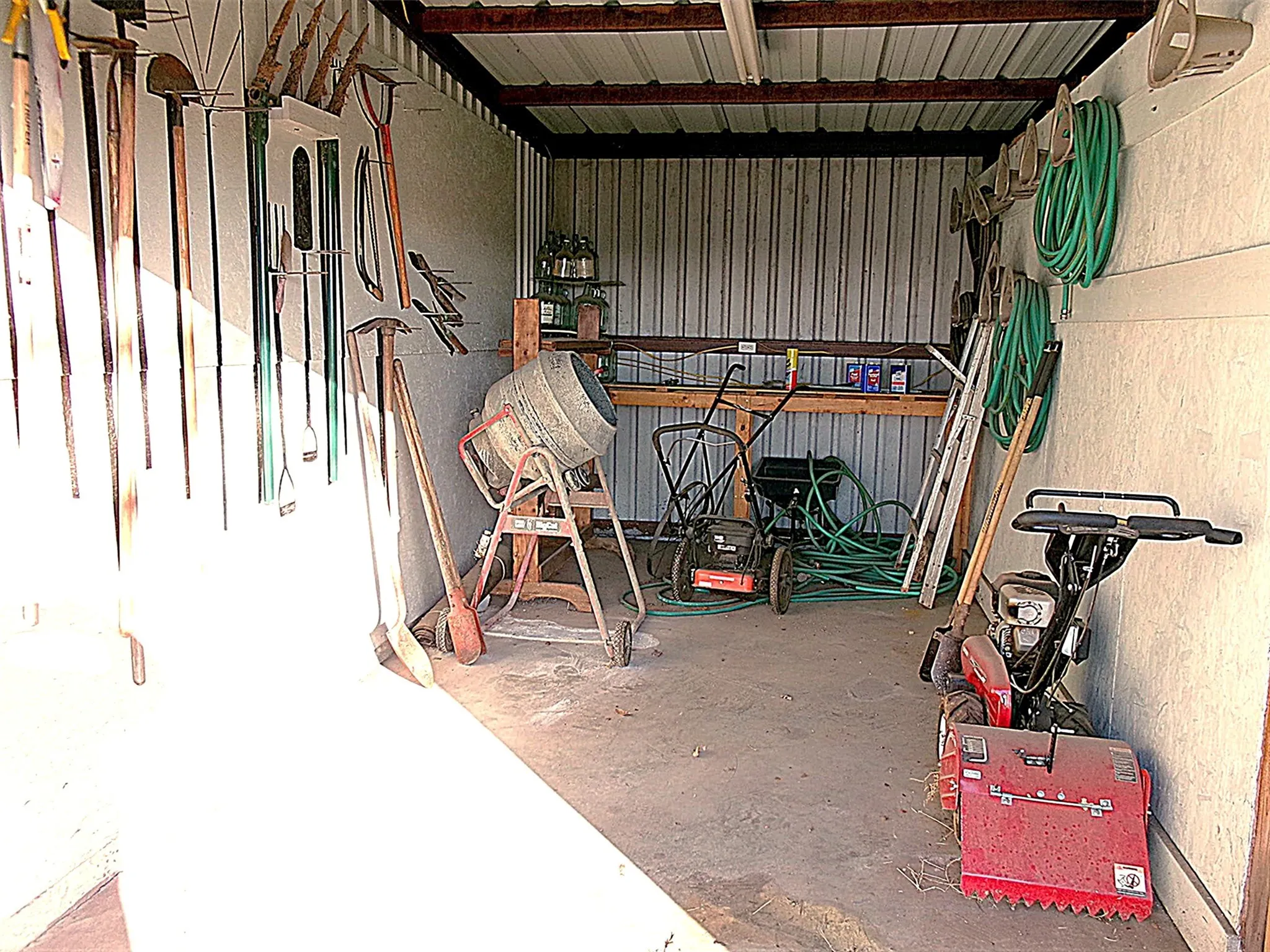 Large lawn and garden garage