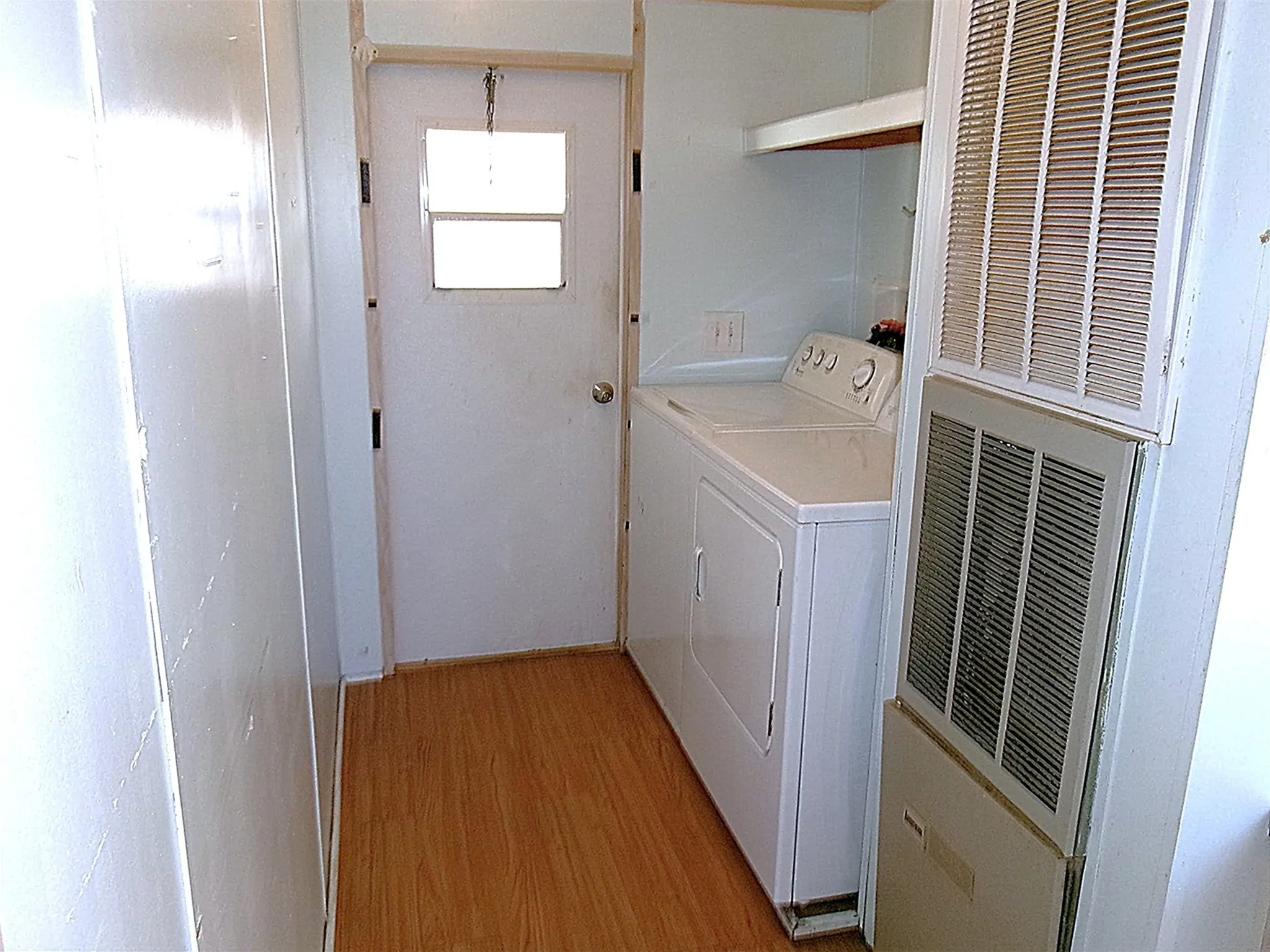 Laundry room and back door