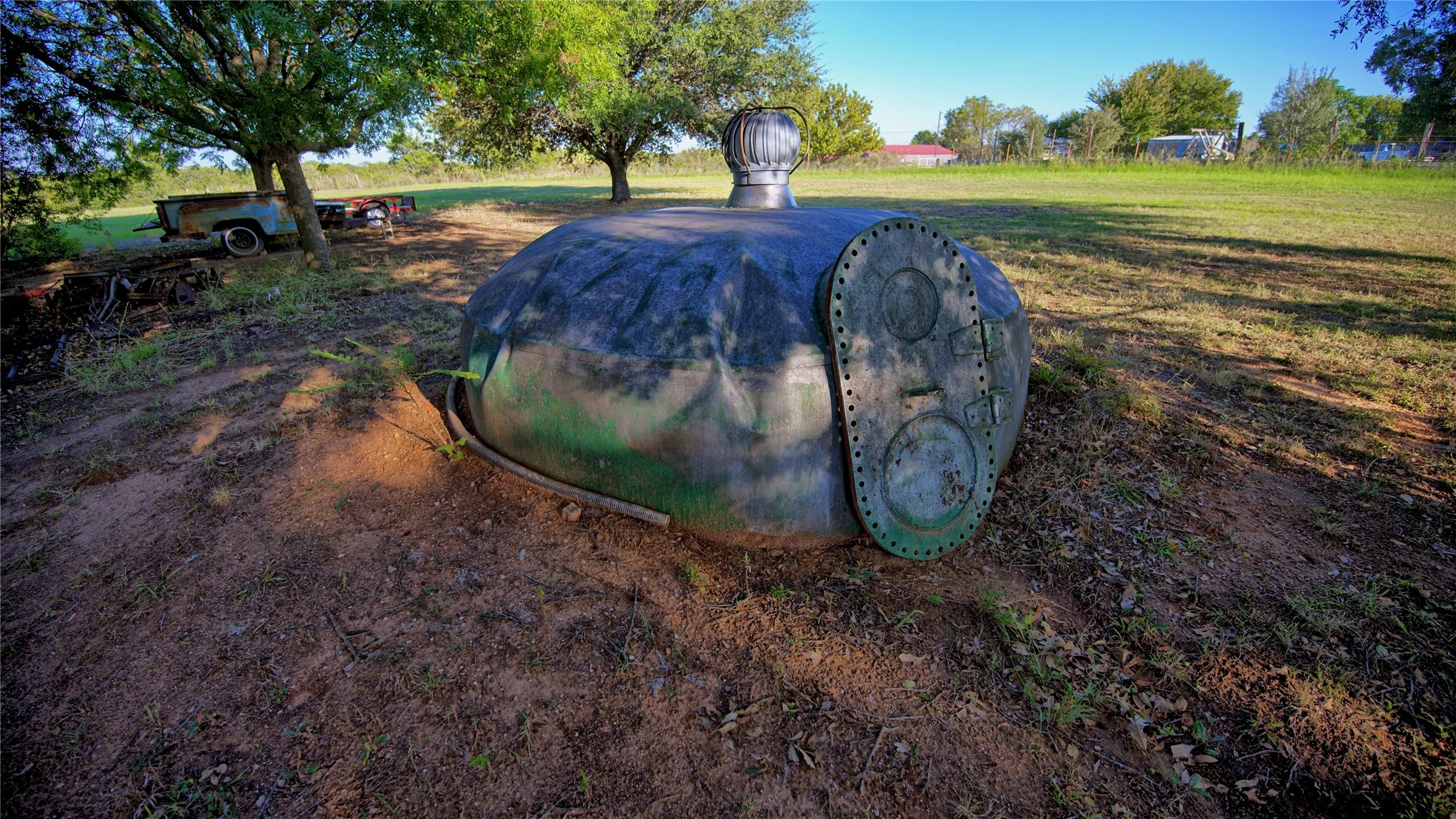Exterior view of heating fuel tank