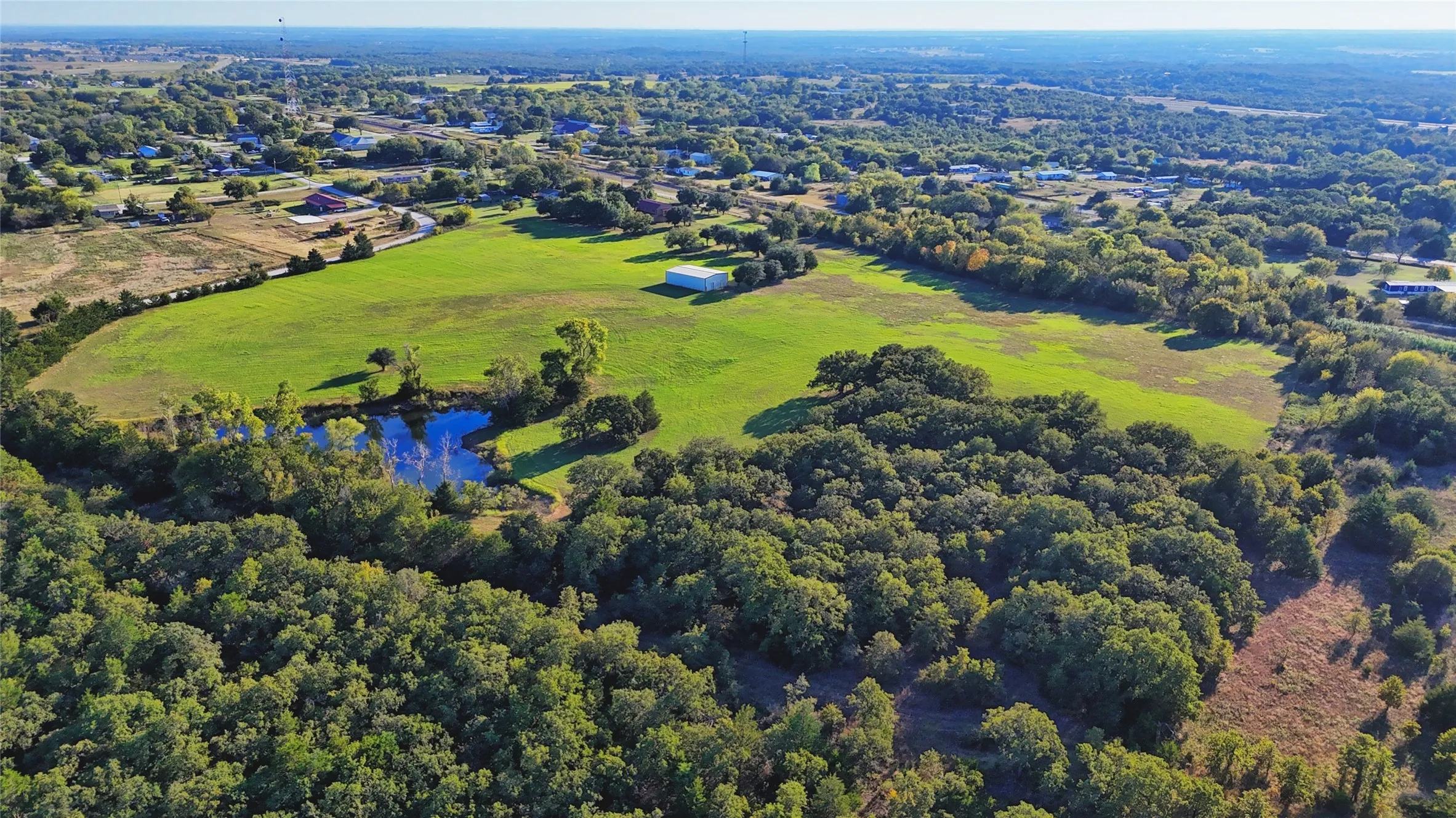 Bird's eye view of a large body of water