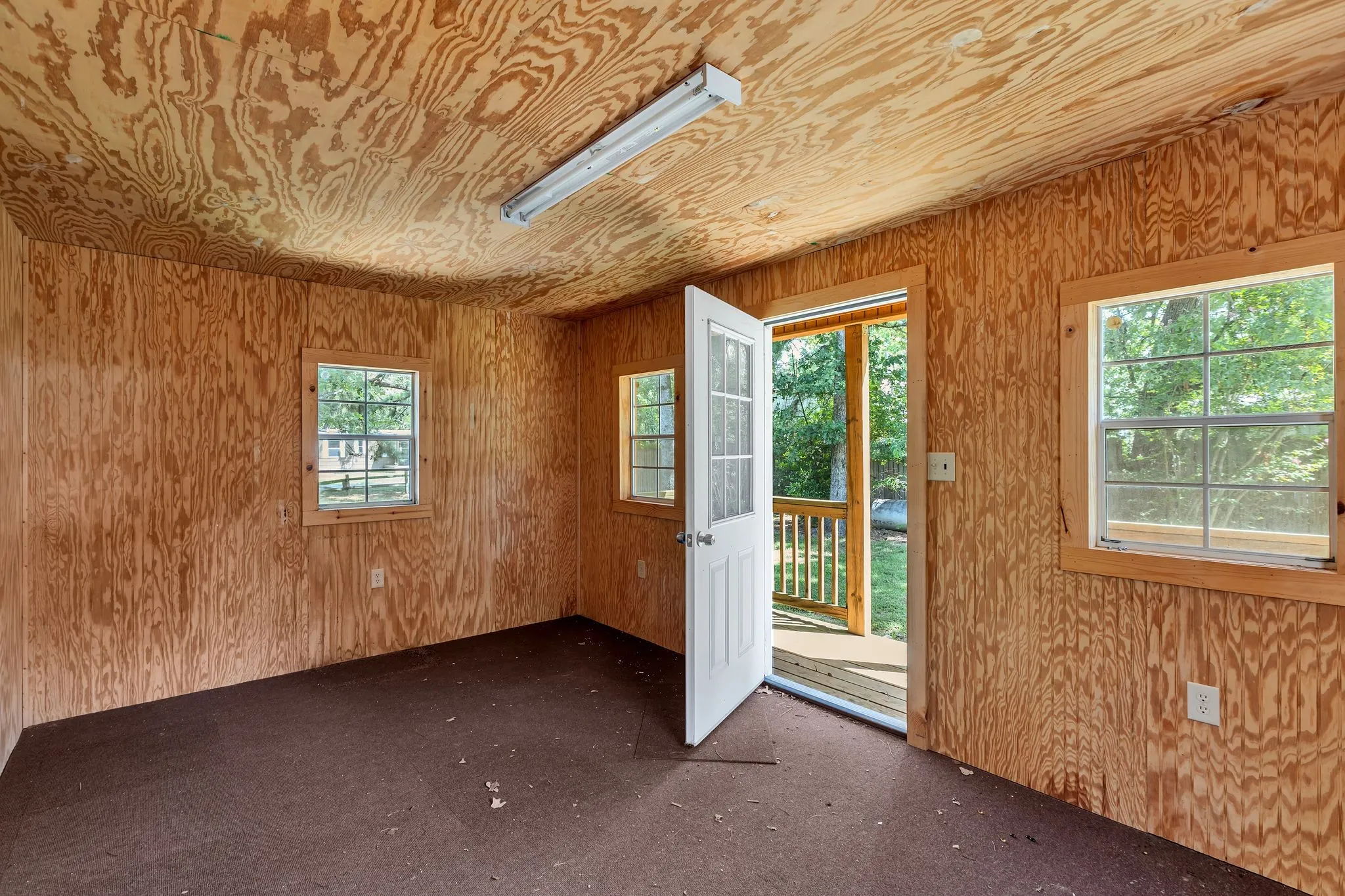 Outbuilding wired for electric