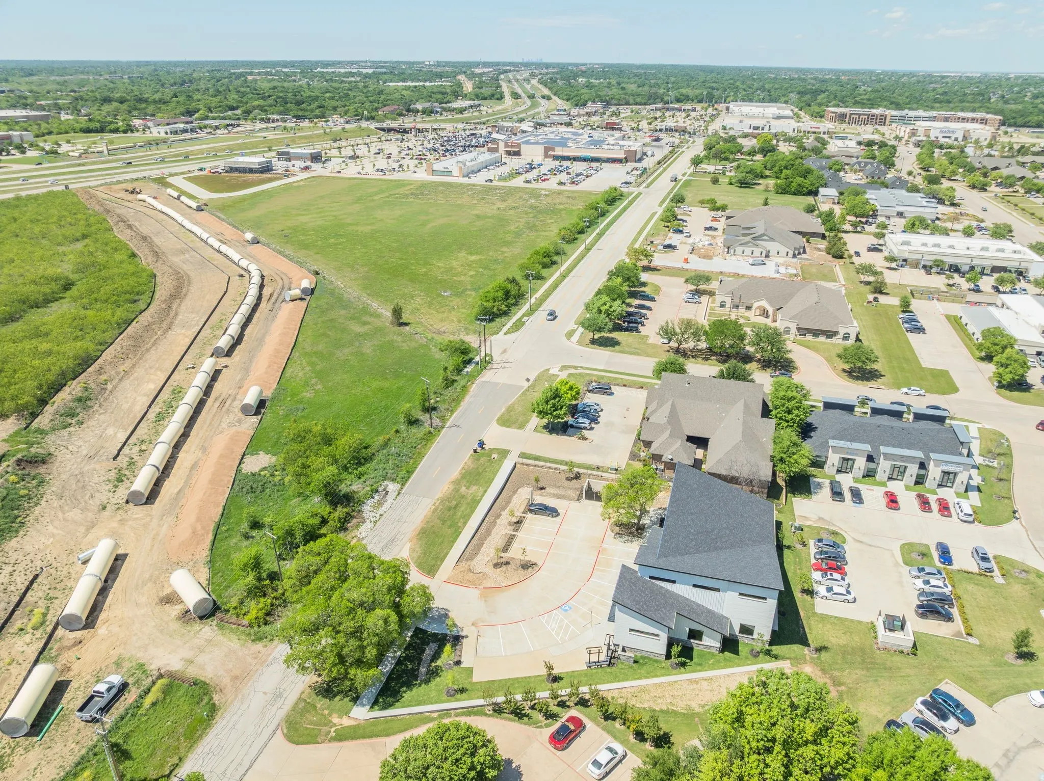 Aerial overview of property's location