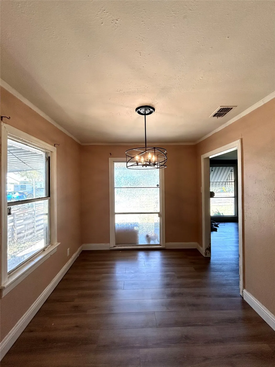 Unfurnished dining area
