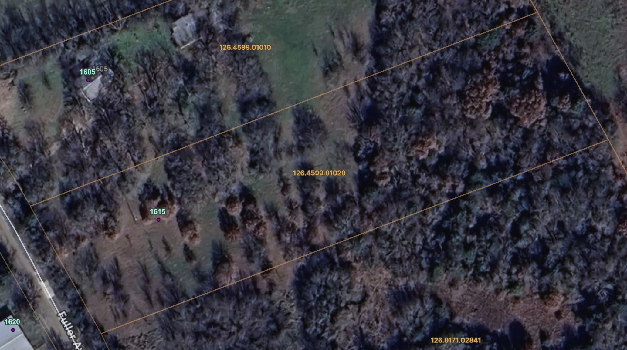 Map / location featuring property boundaries highlighted