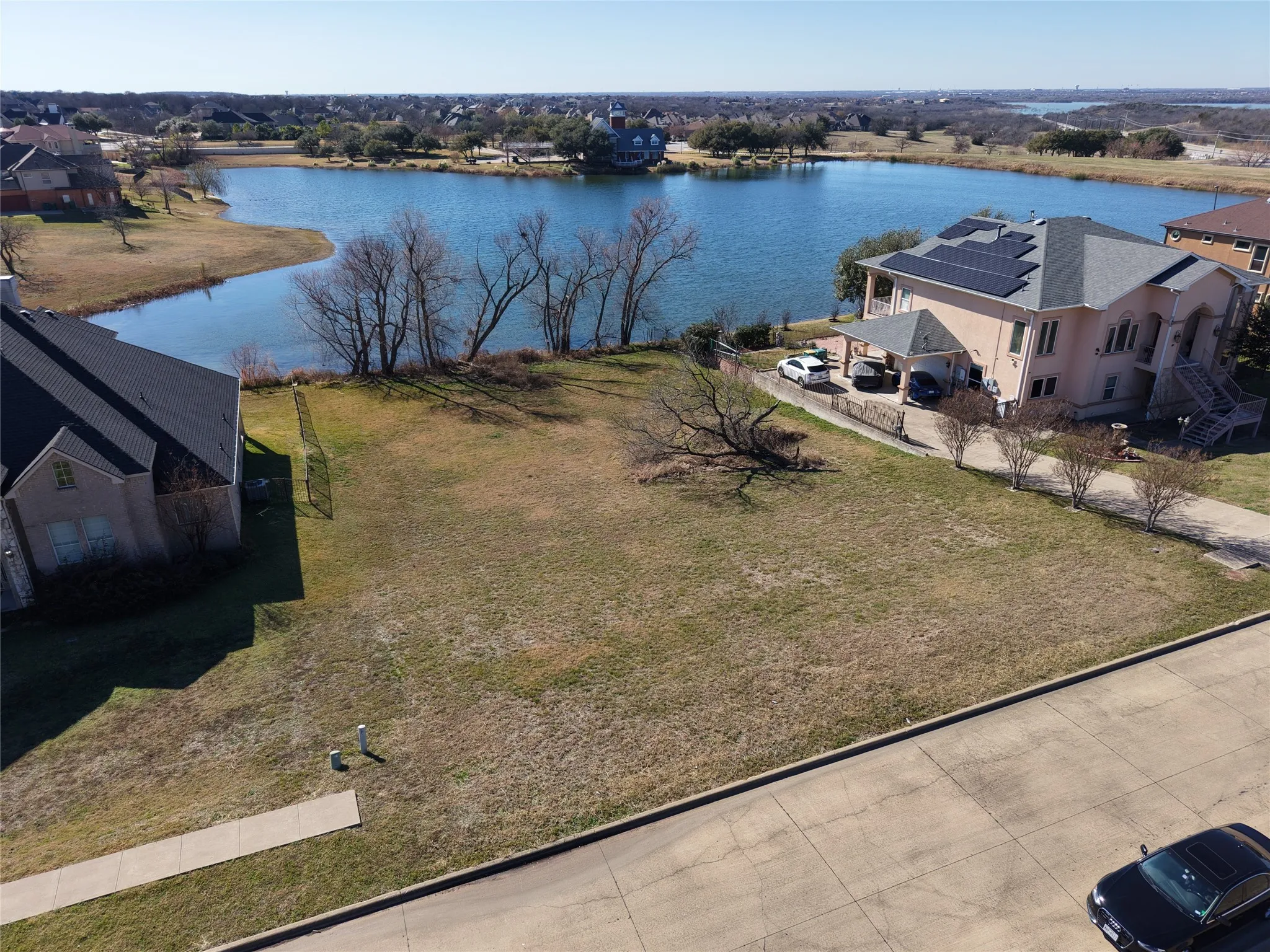 View from above of property featuring a nearby body of water