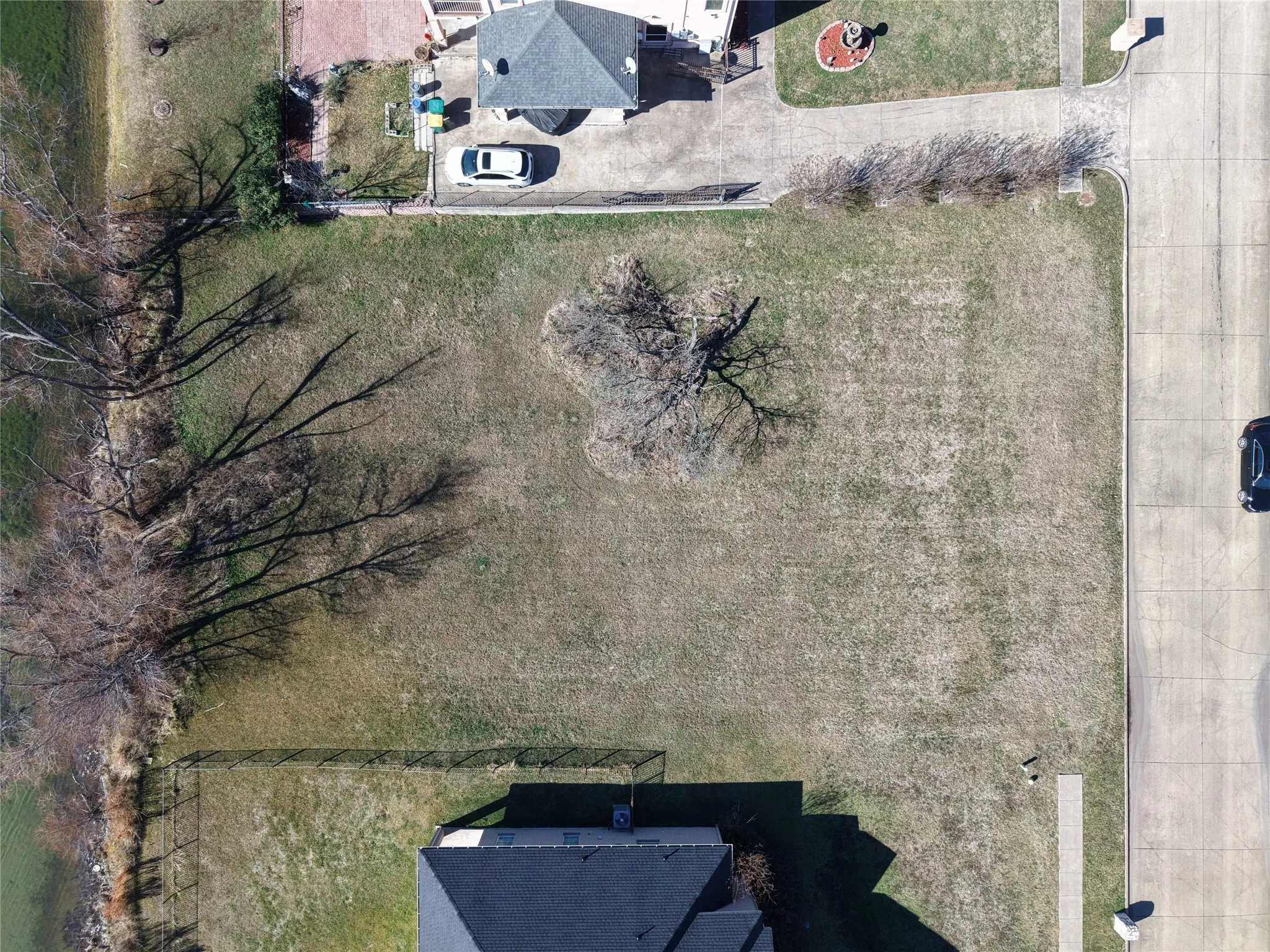 View from above of property