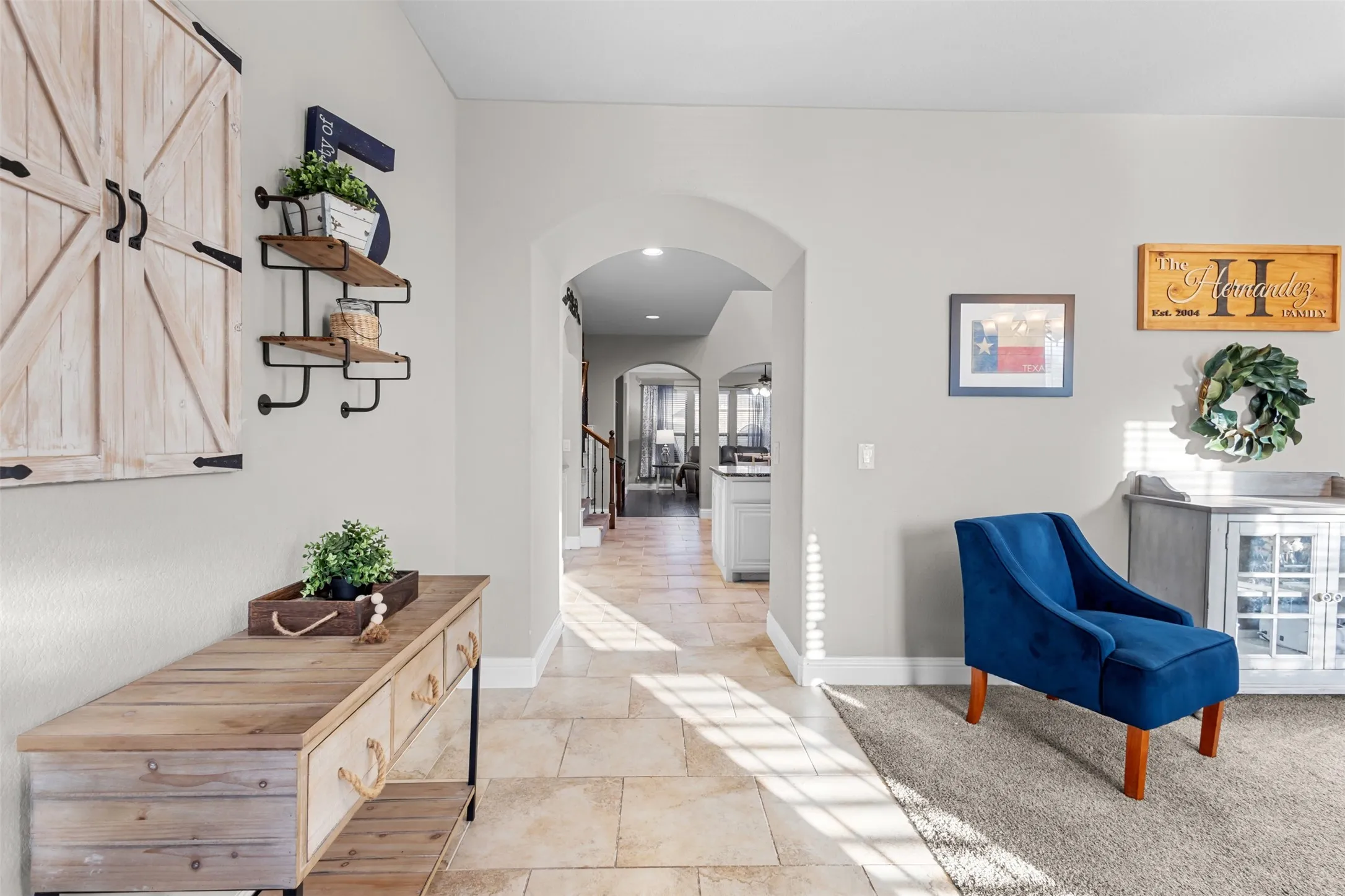 Bright and beautiful entrance to the home.