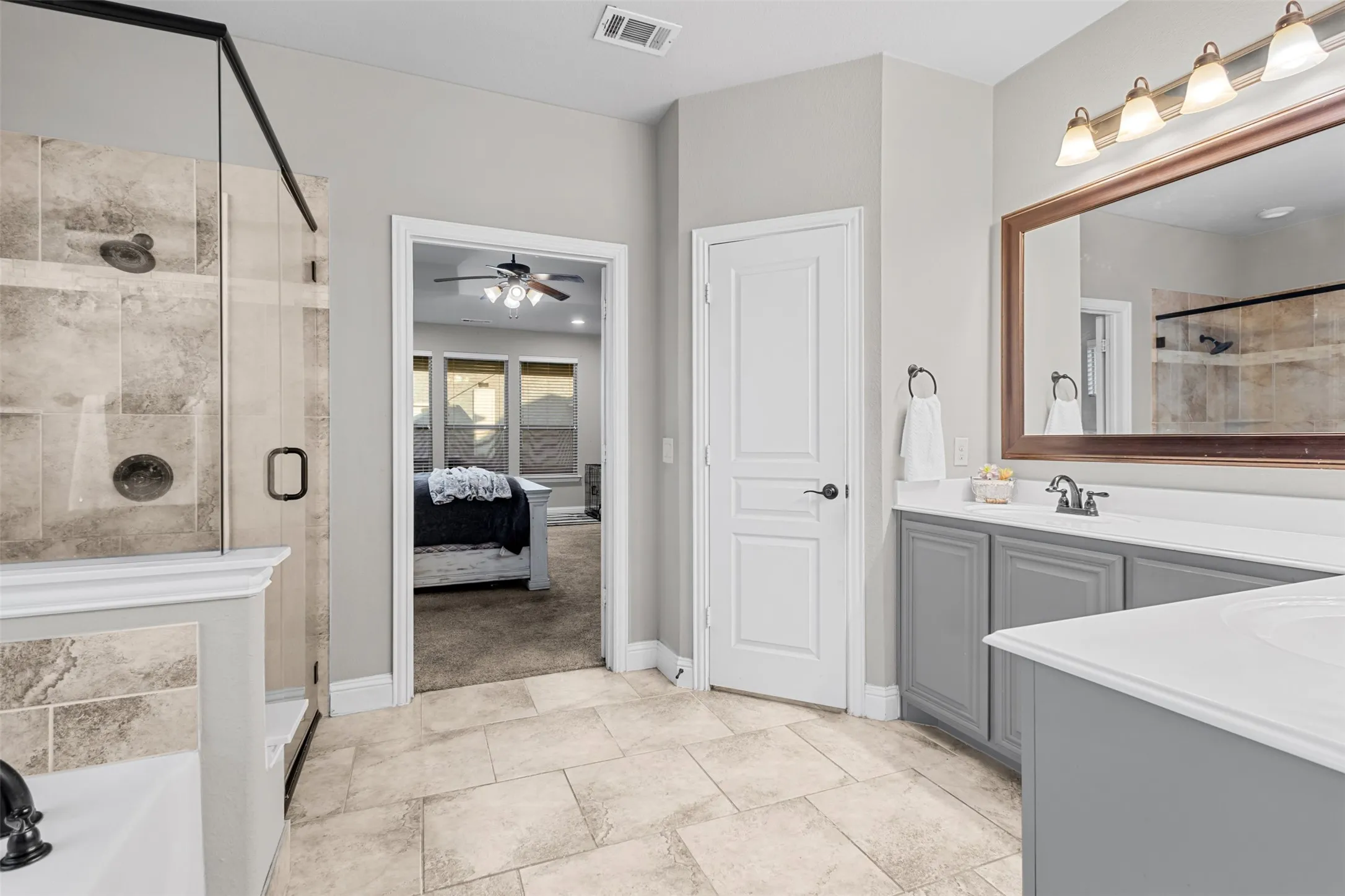 Spacious primary bath