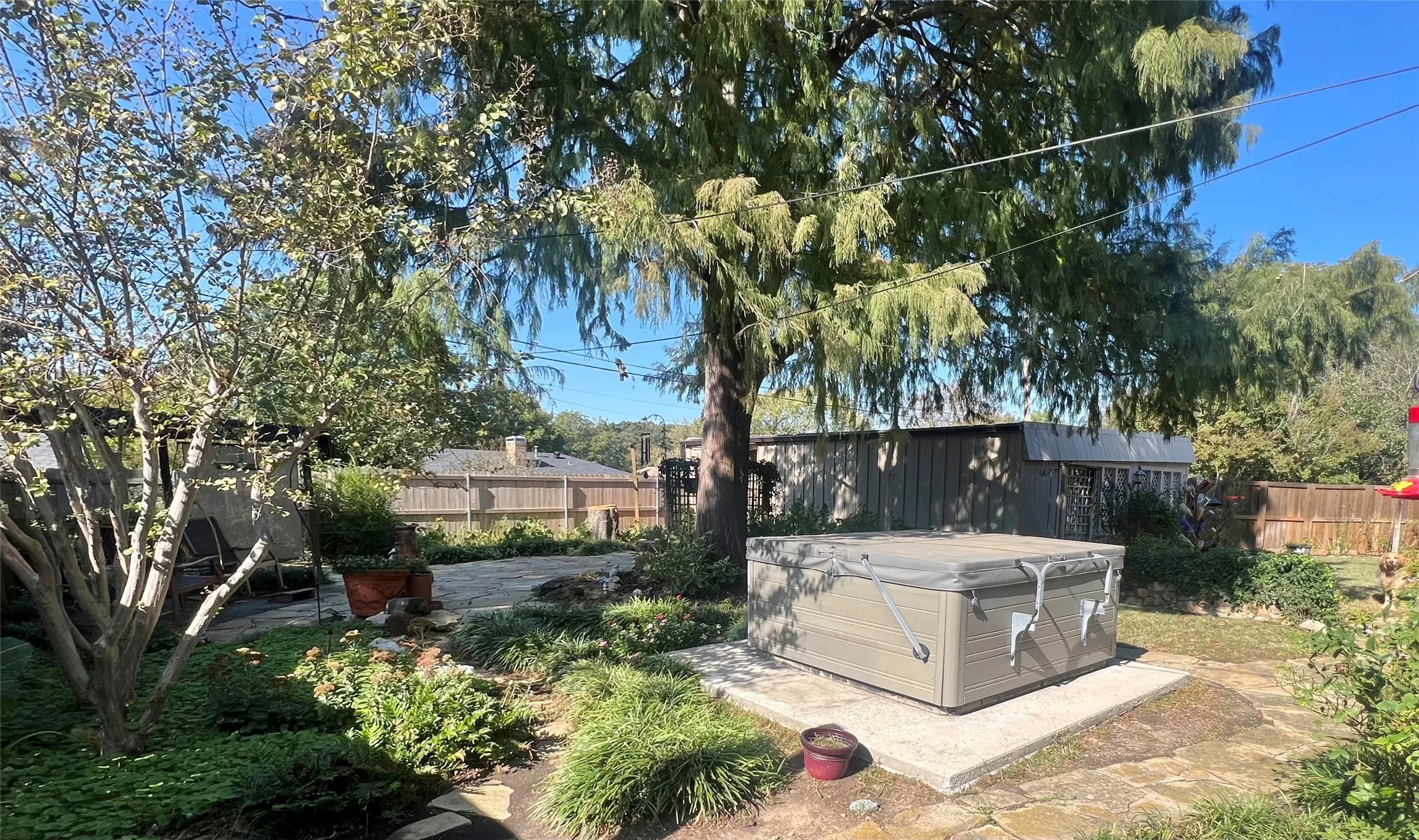 Special feature!  Spa/hot tub in the backyard to relax from those hectic days at the office.