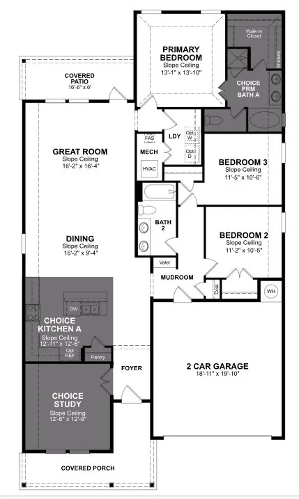 Beazer Homes Enclave at Legacy Hills Carson Floorplan.