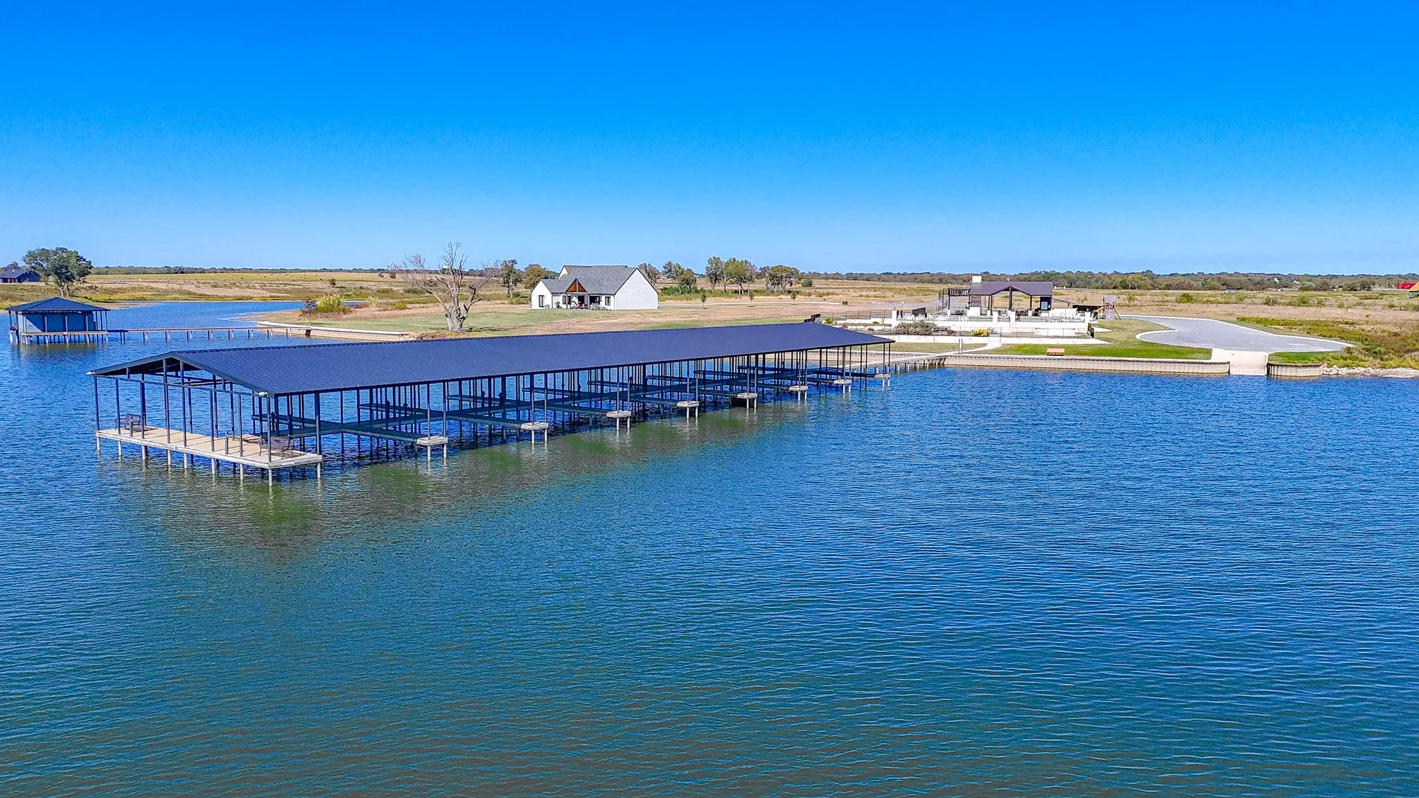 Dock with a water view