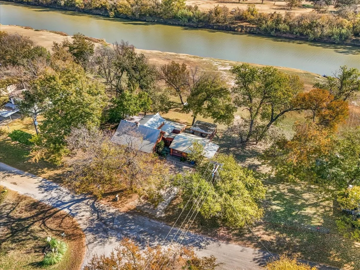 Drone / aerial view of a large body of water