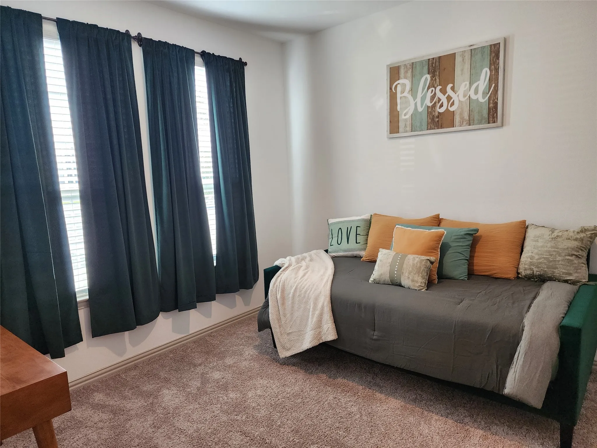 Bedroom featuring carpet flooring
