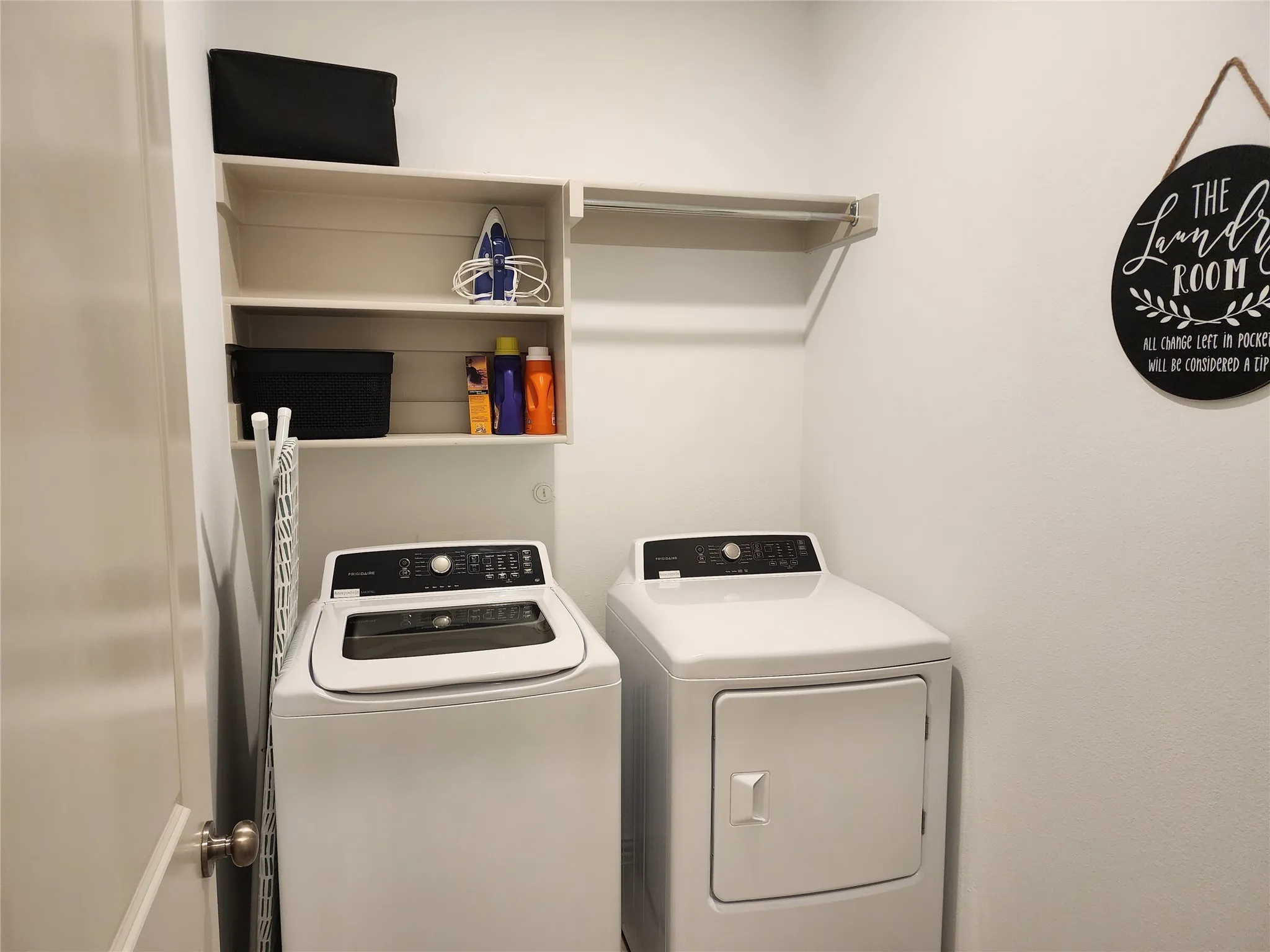 Laundry area with separate washer and dryer