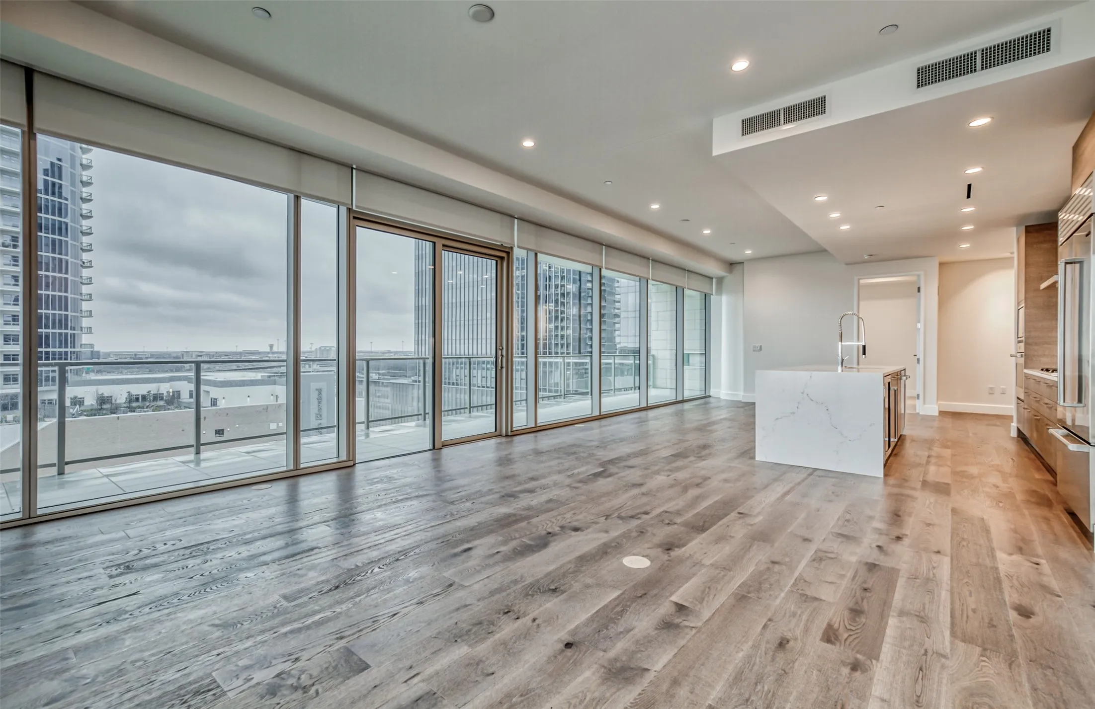 looking into kitchen and dining area
