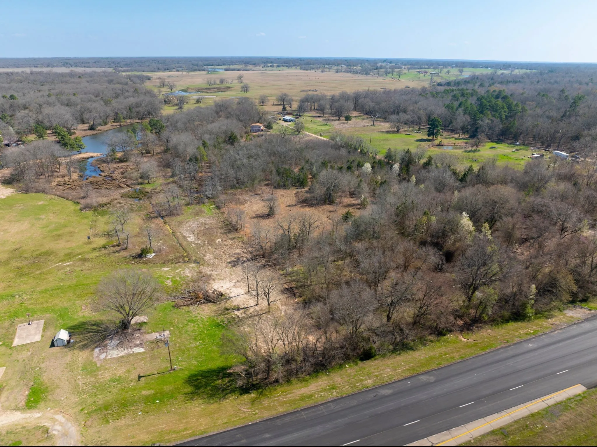Aerial view of property's location featuring rural landscape