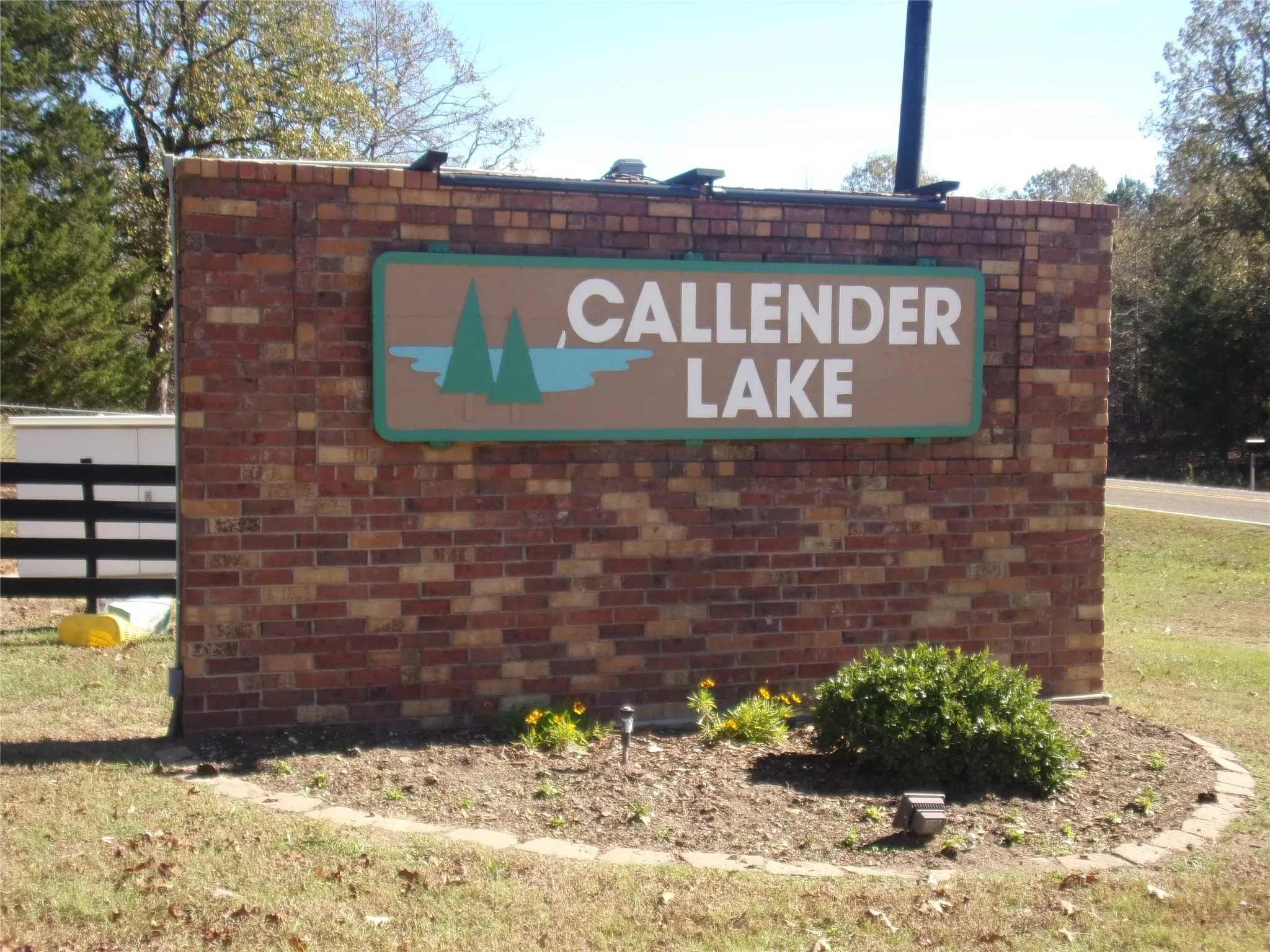 View of community entrance sign