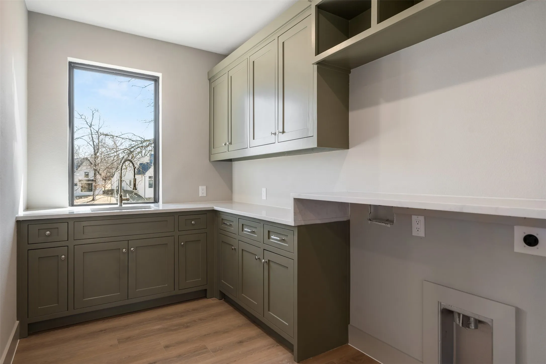 with sink and lake view on 2nd floor