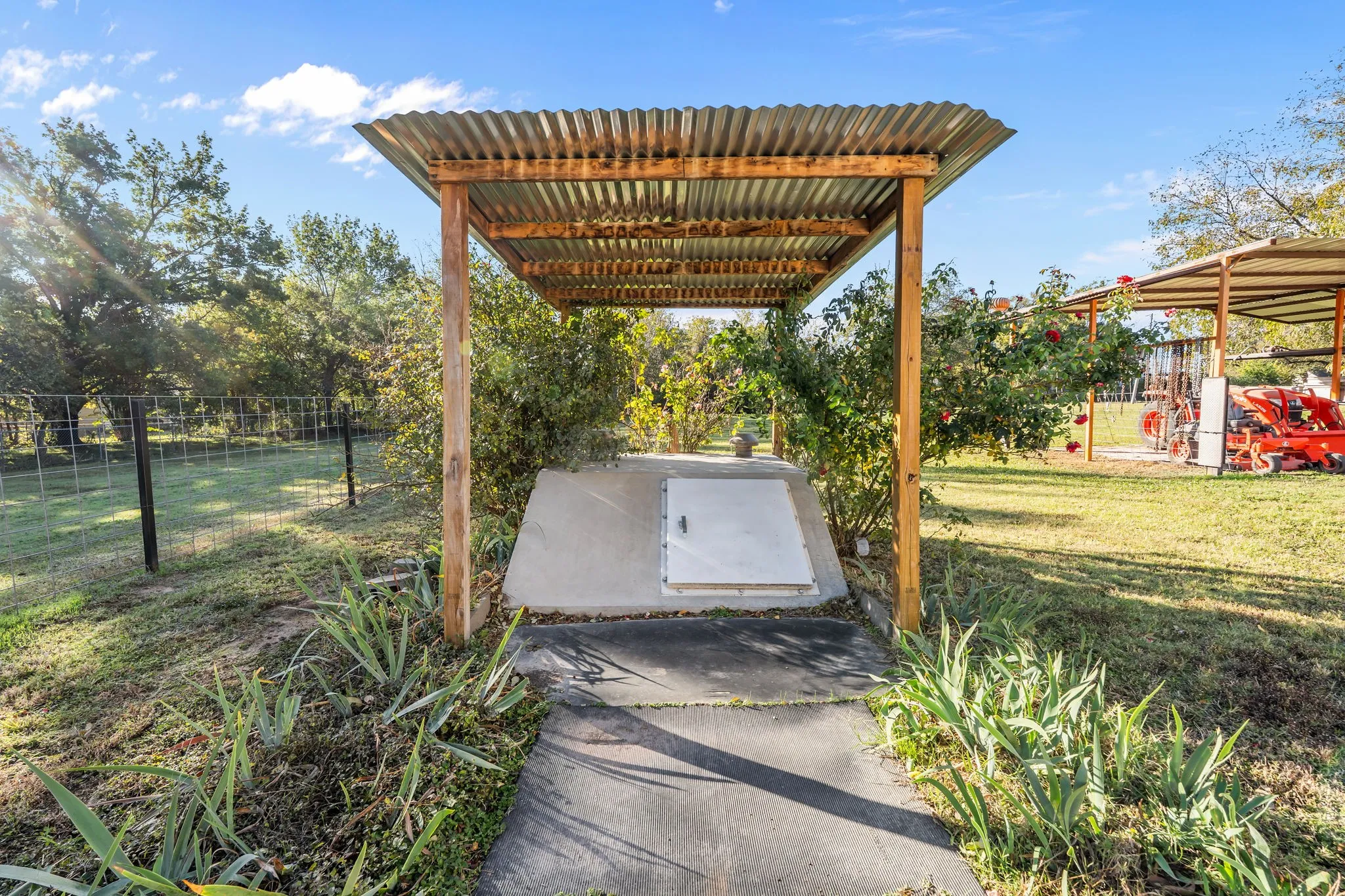 View of patio with a pergola