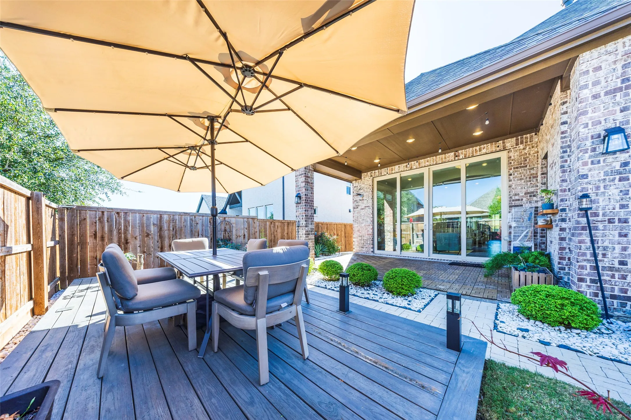 Deck featuring outdoor dining space and a patio area