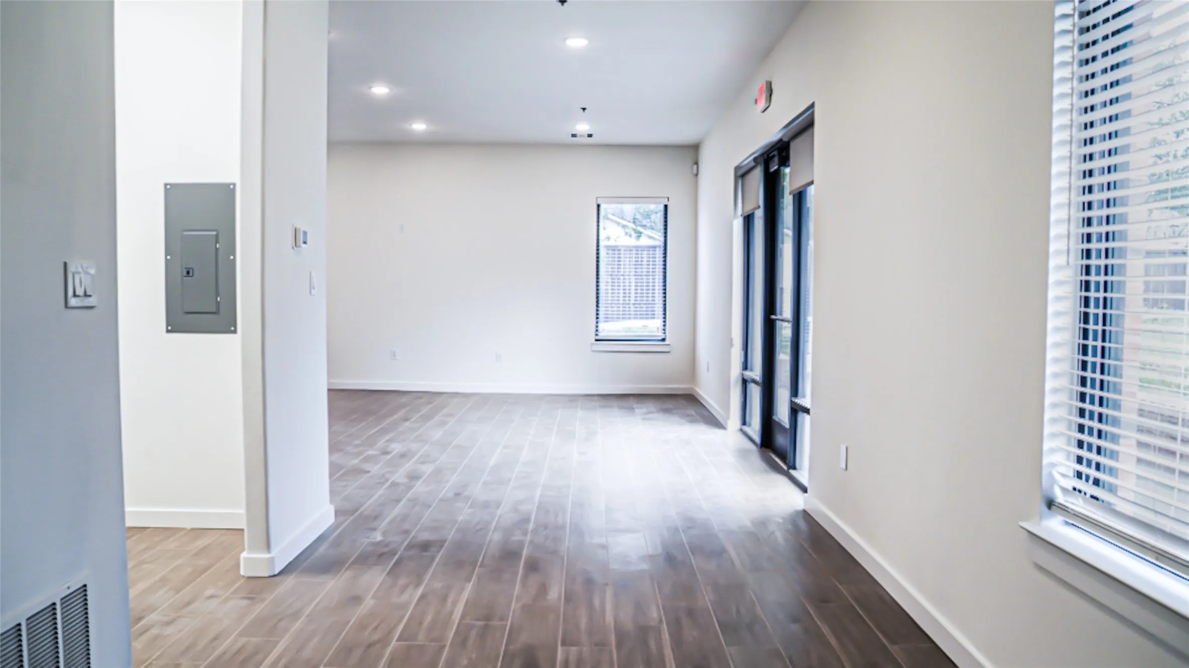 View from private tenant door entrance
