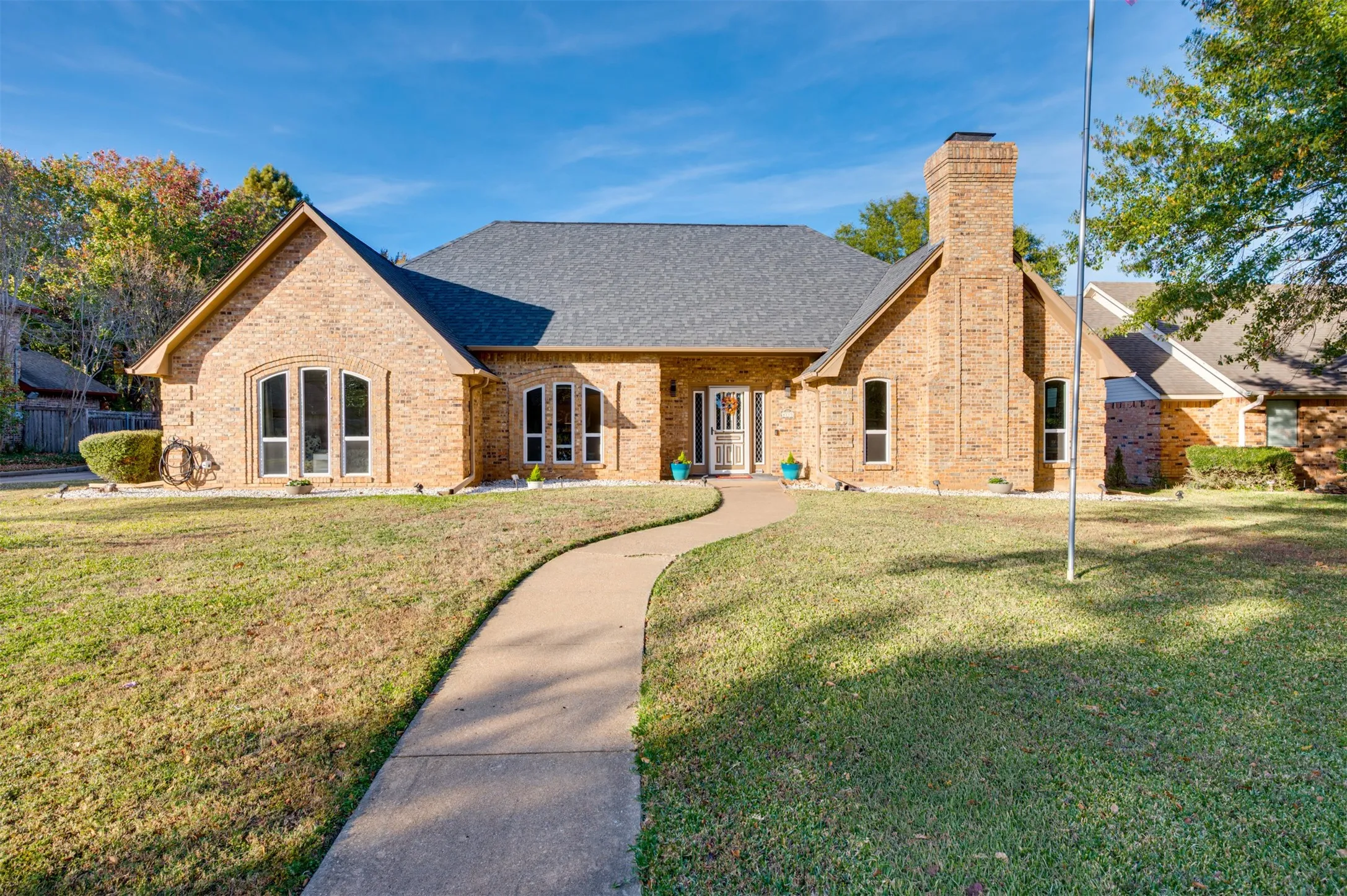 All brick home with side entry garage
