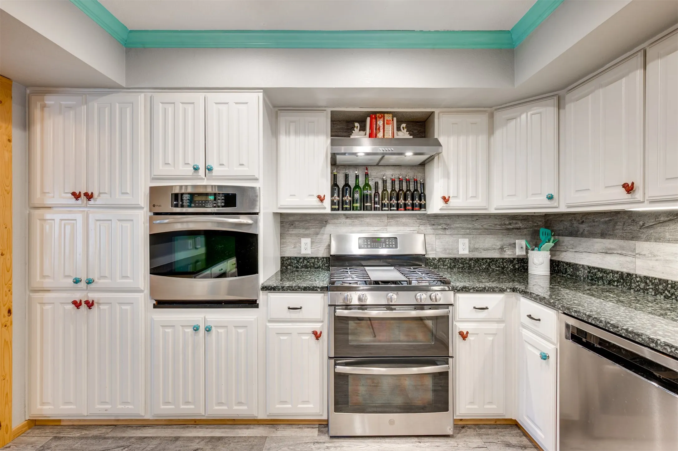 Gas range with dual ovens PLUS additional electric wall oven