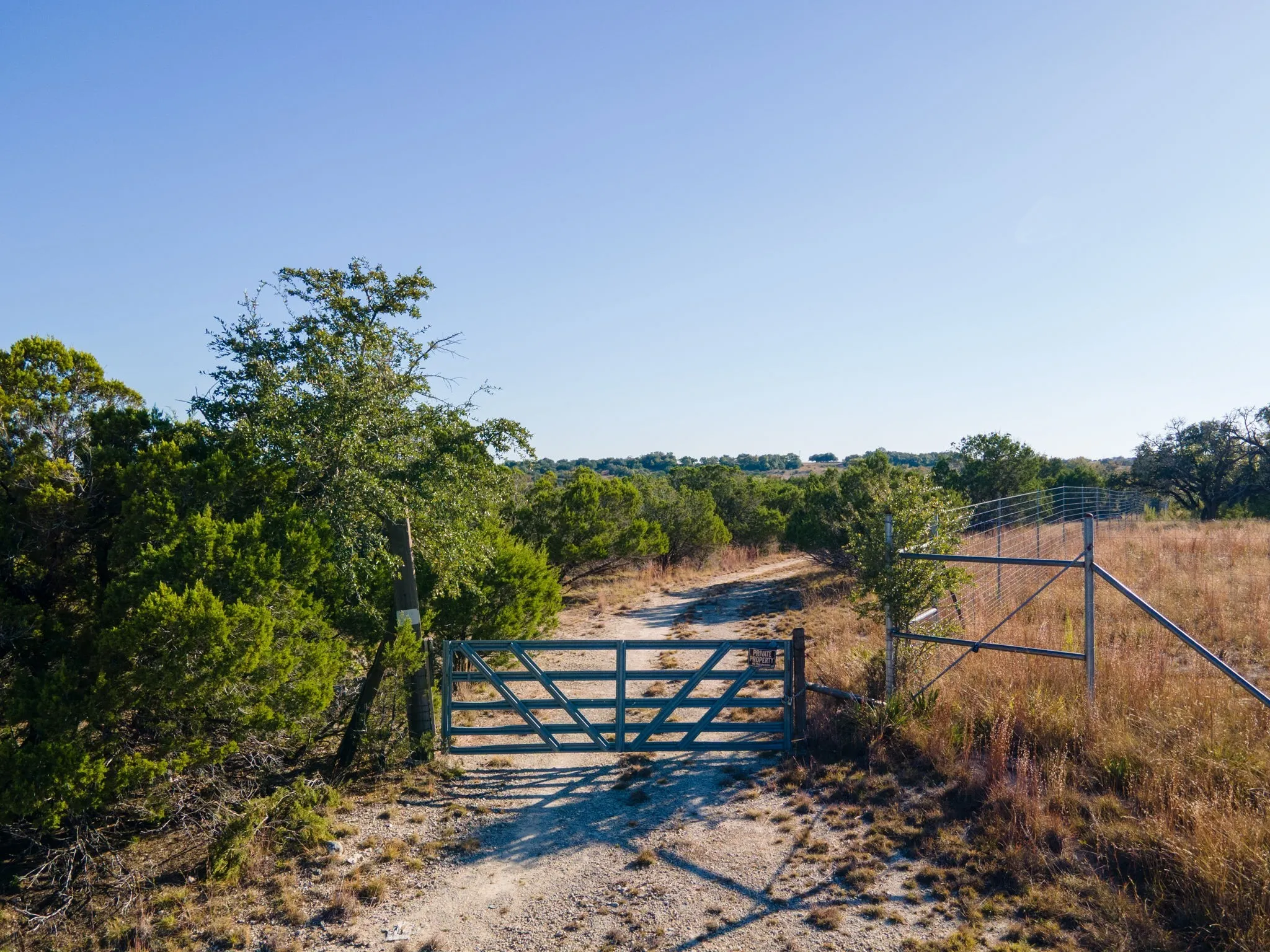 Gate featuring a rural view