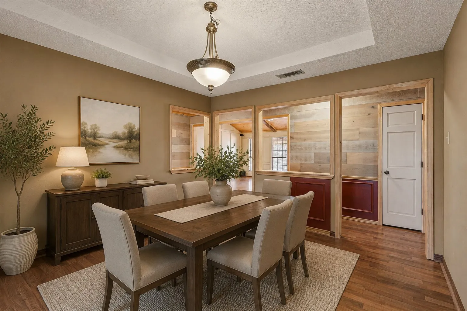Virtually staged Dining area