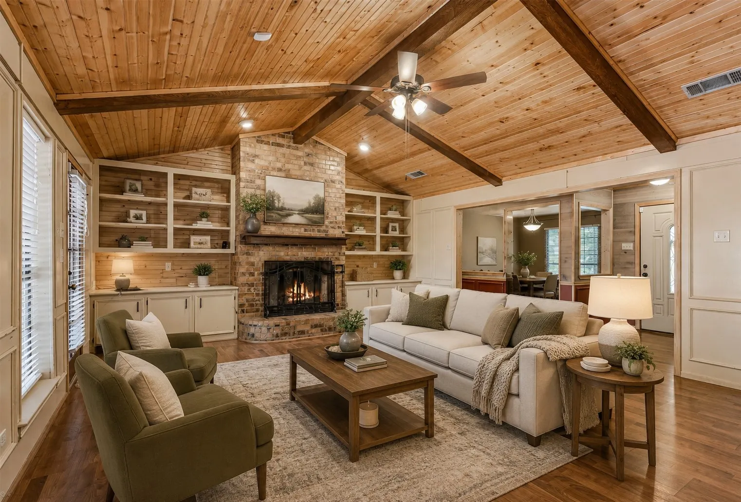 Virtually staged Living room