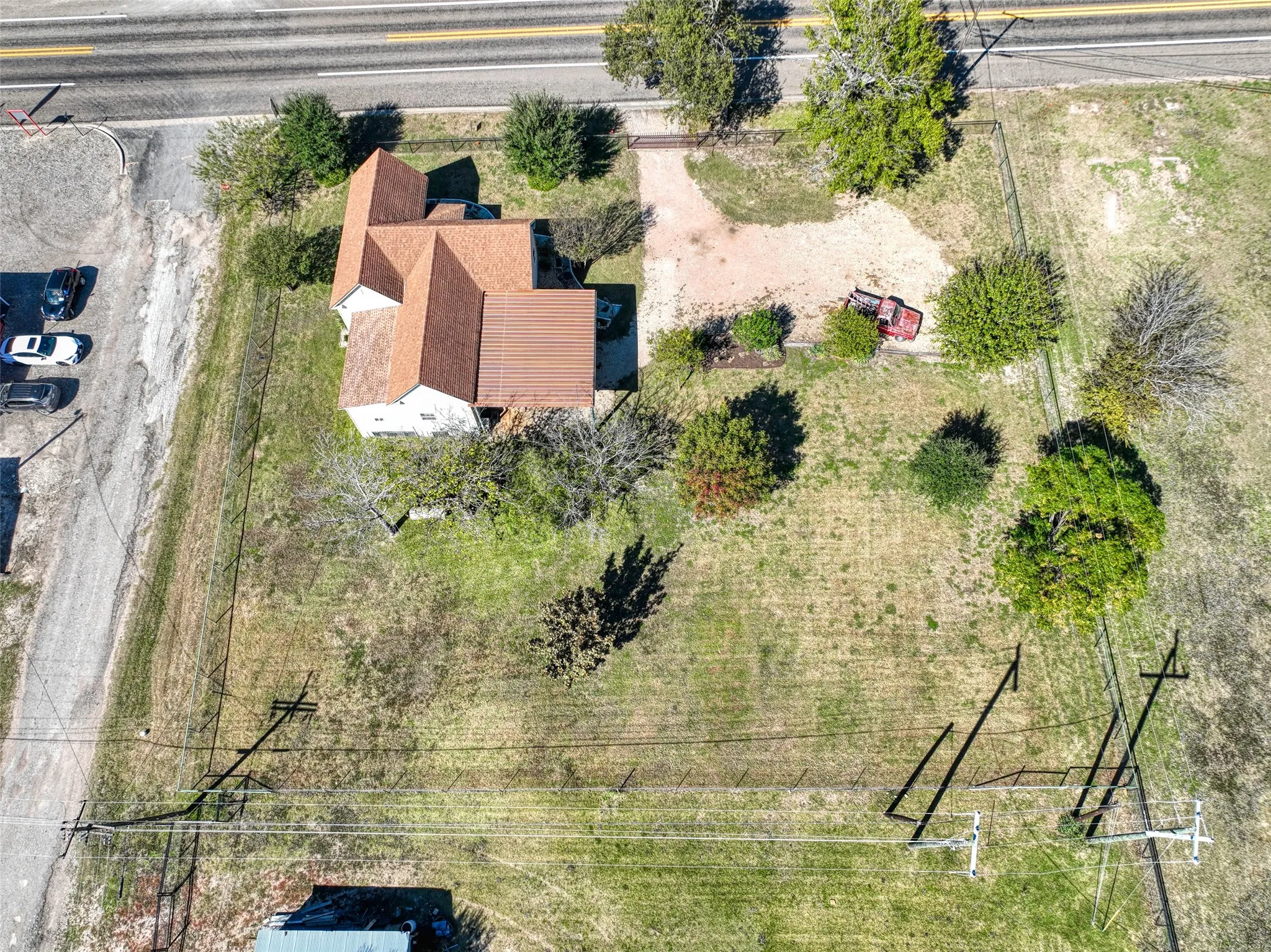 View from above of property